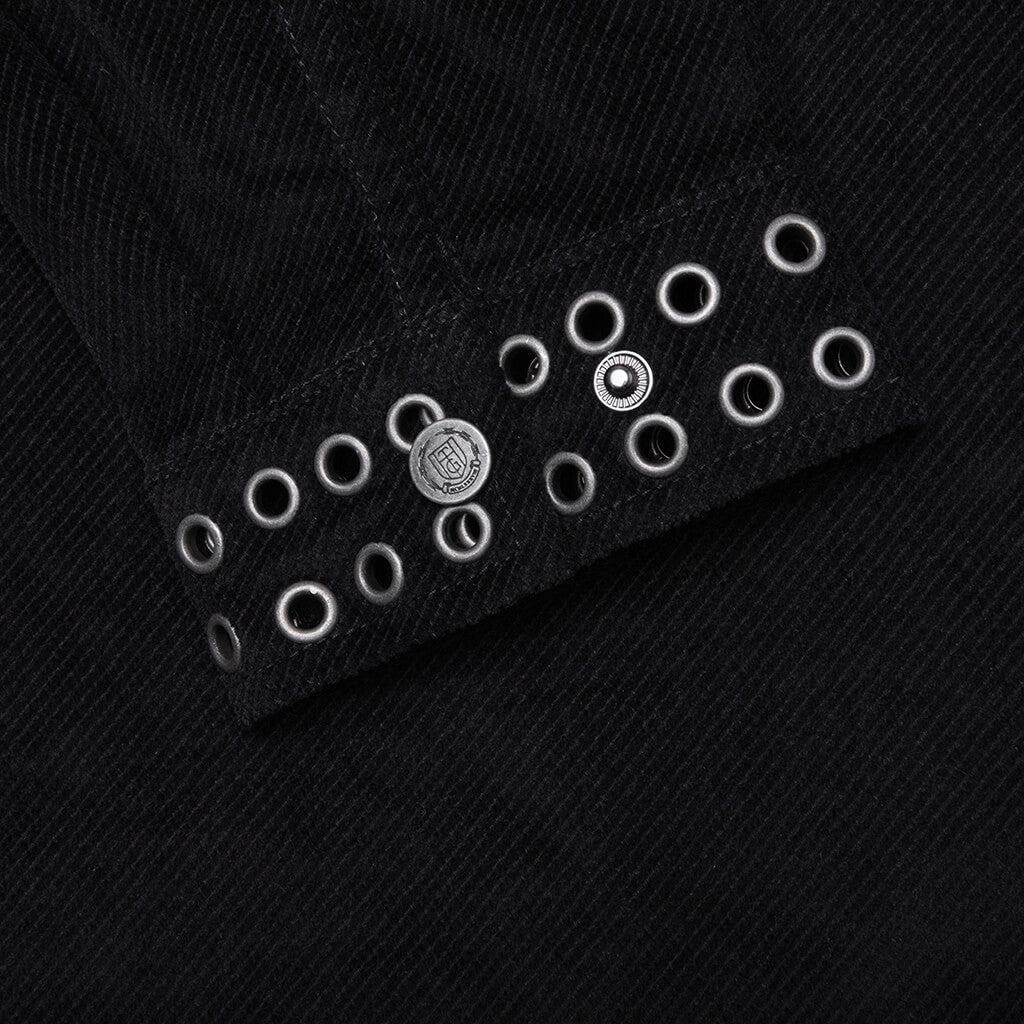 Brushed 1/4 Zip Jacket - Black Male Product Image