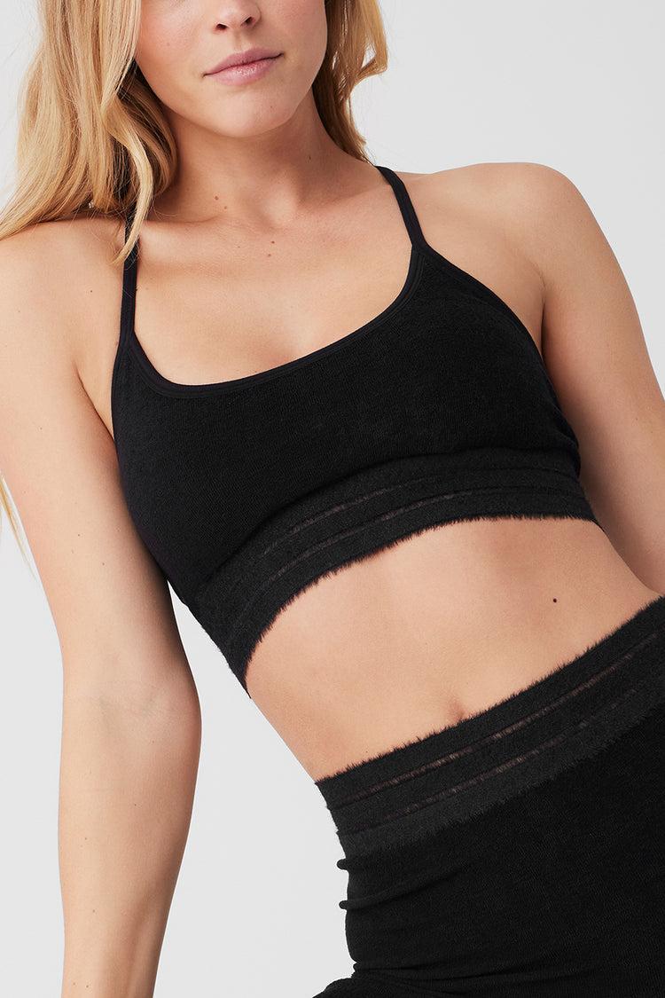 Seamless Luxe Terry Cuddle Bra - Black Product Image