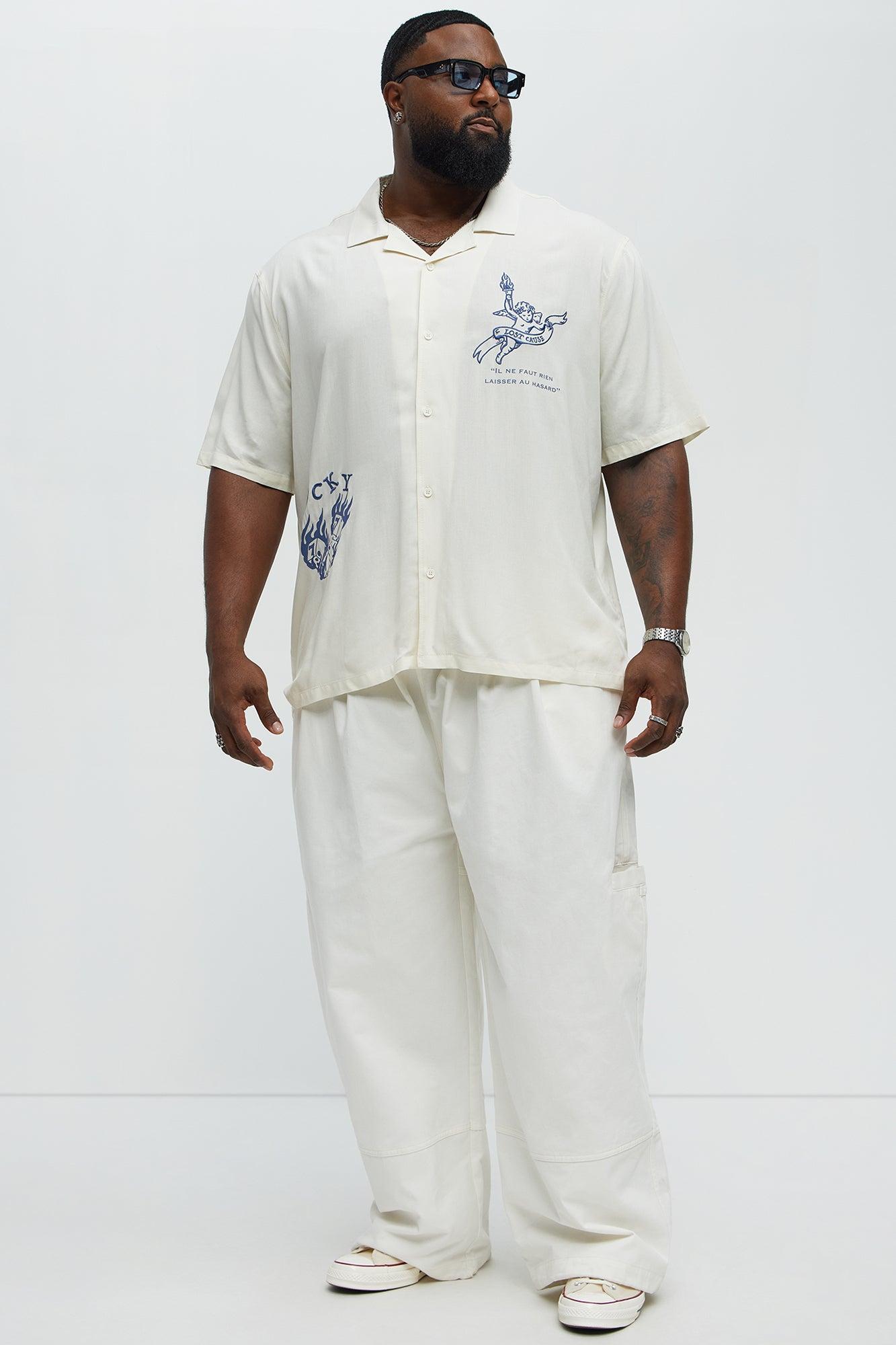 Baggy Damn Right Pants - Off White Male Product Image