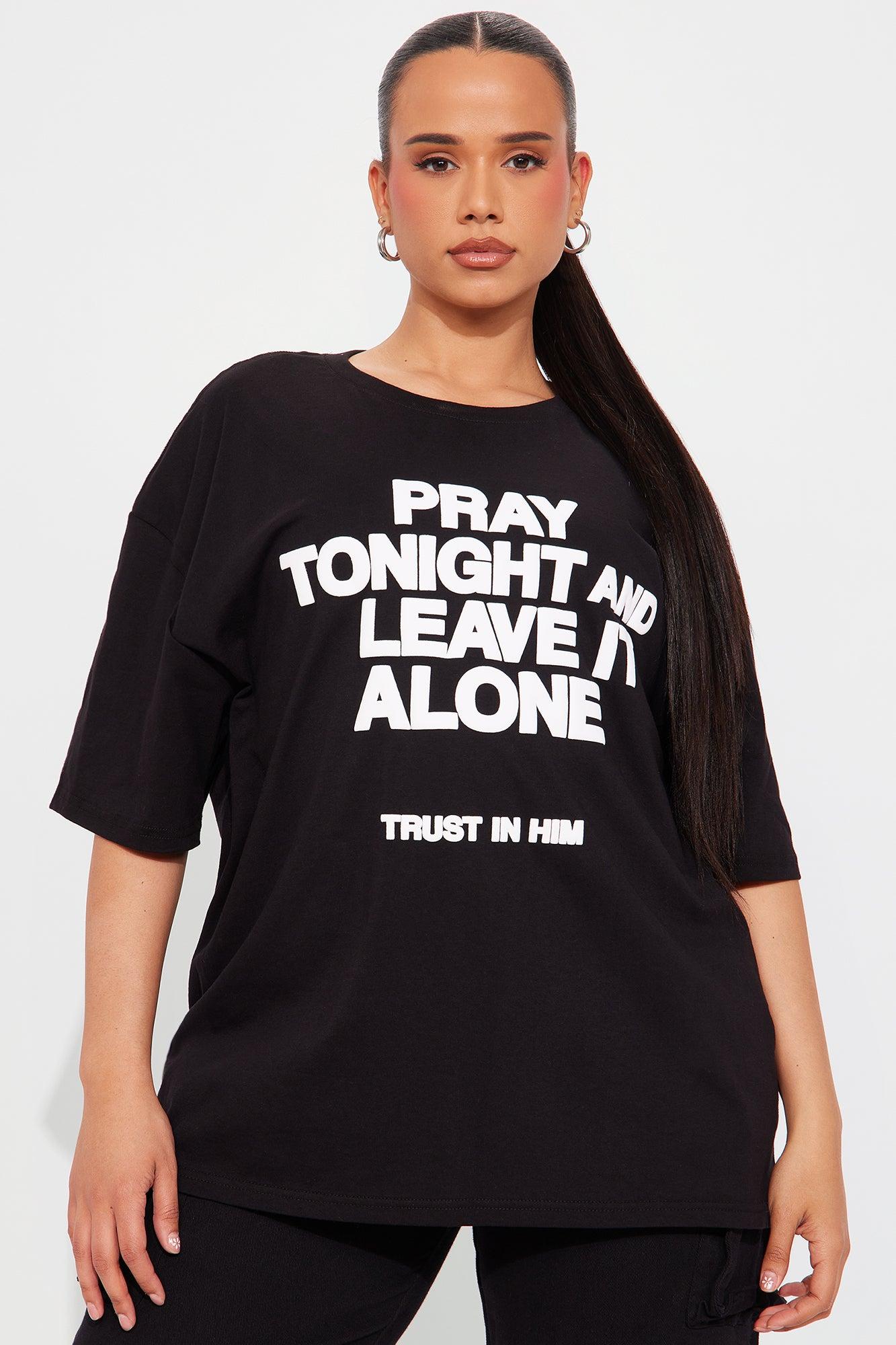 Trust In Him Oversized Tee - Black Product Image