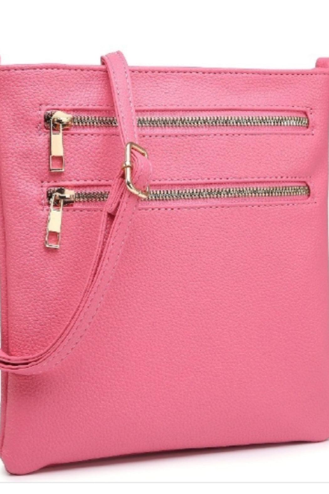 Fashion Zip Pocket Crossbody Bag in Lilac Product Image