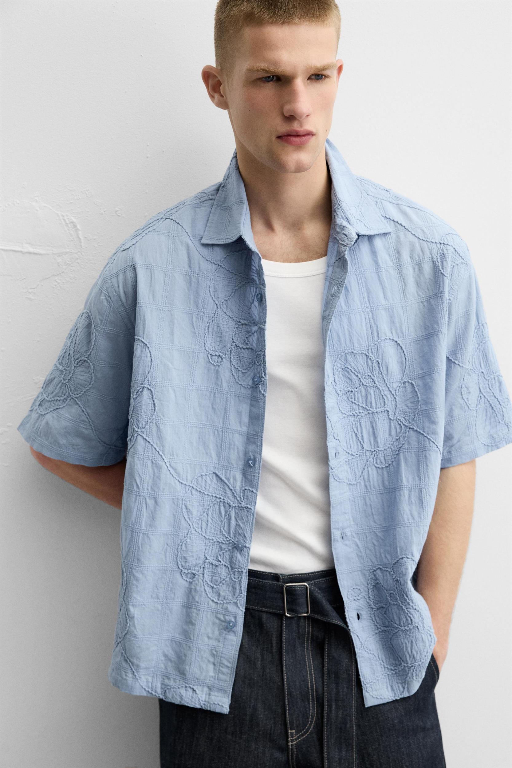 EMBROIDERED JACQUARD SHIRT Product Image