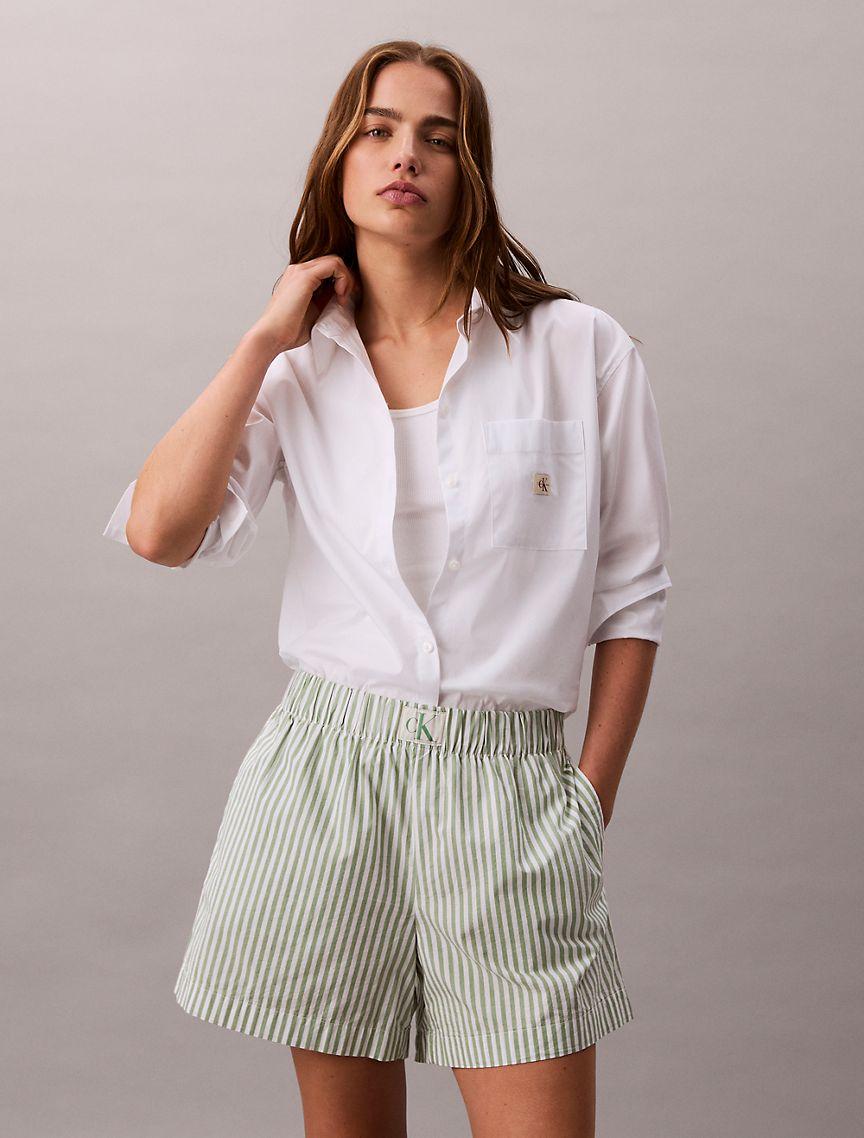 Cotton Poplin Stripe Boxer Shorts Product Image