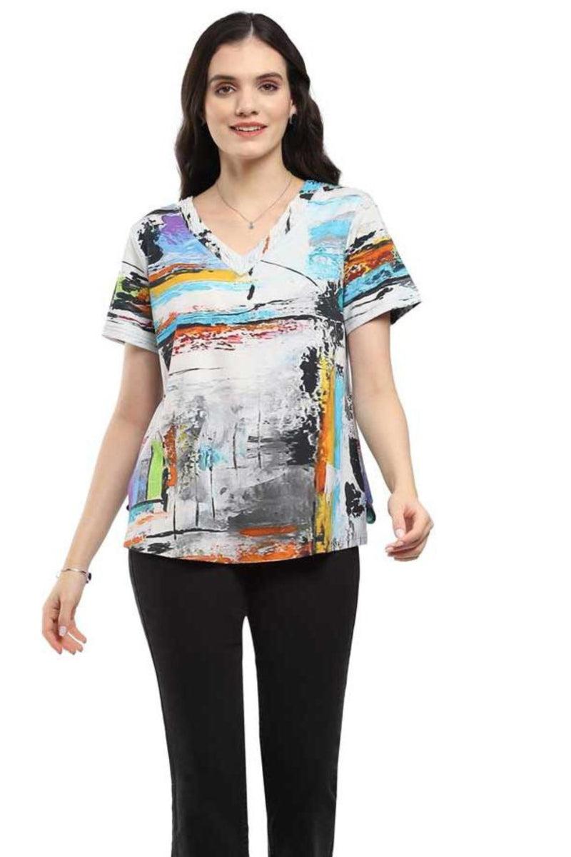 Abstract Jersey Top Product Image