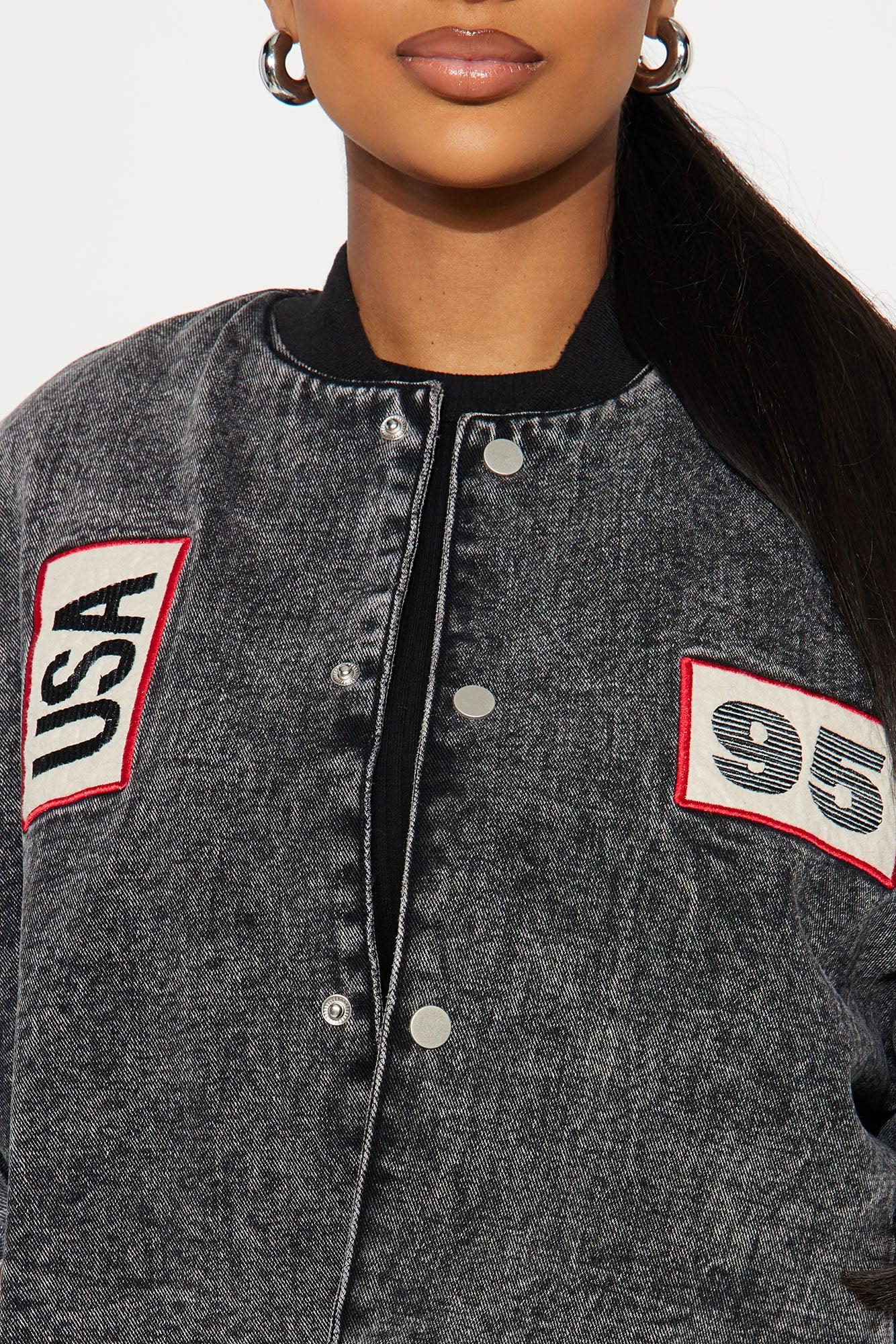 Made In Brooklyn Washed Bomber Jacket - Black Wash Product Image