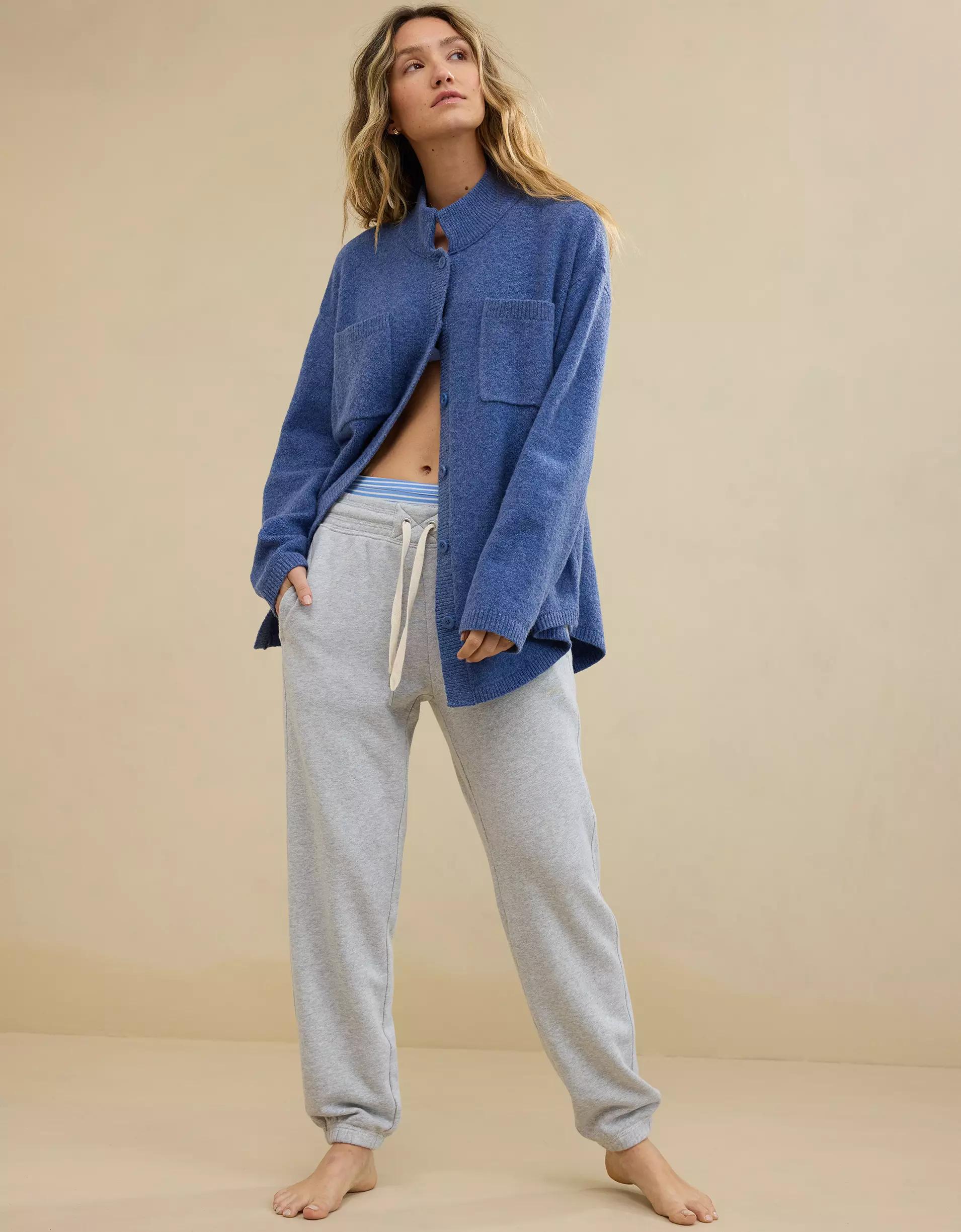 Aerie unREAL Button Down Cardigan Product Image