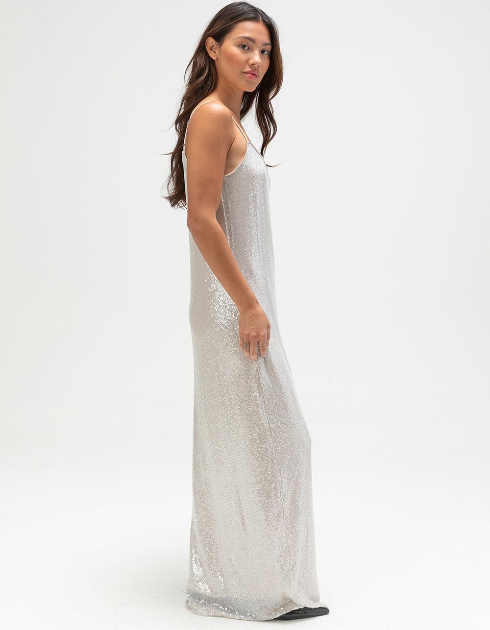 JJXX Mia Womens Sequin Maxi Dress - SILVER Product Image