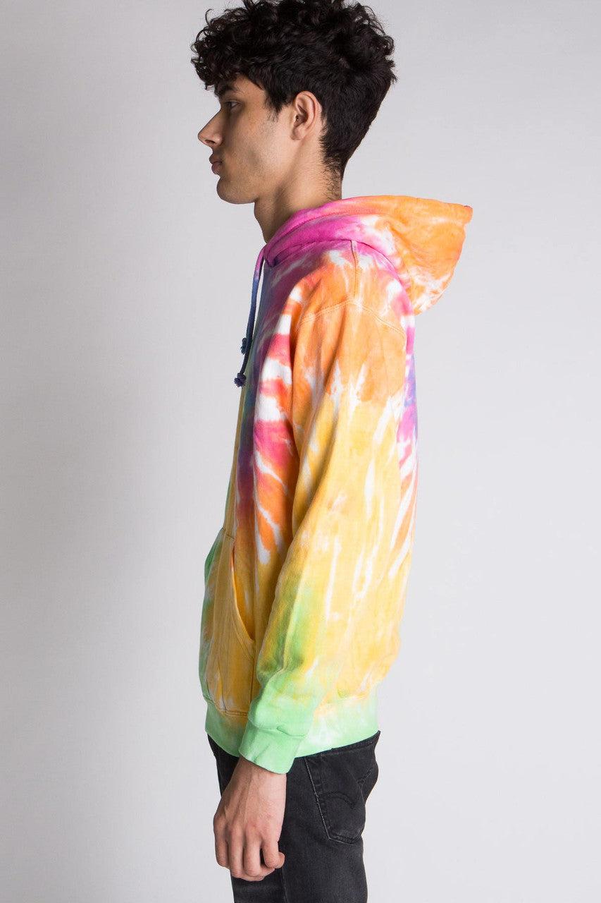Pastel Rainbow Tie Dye Hoodie Product Image