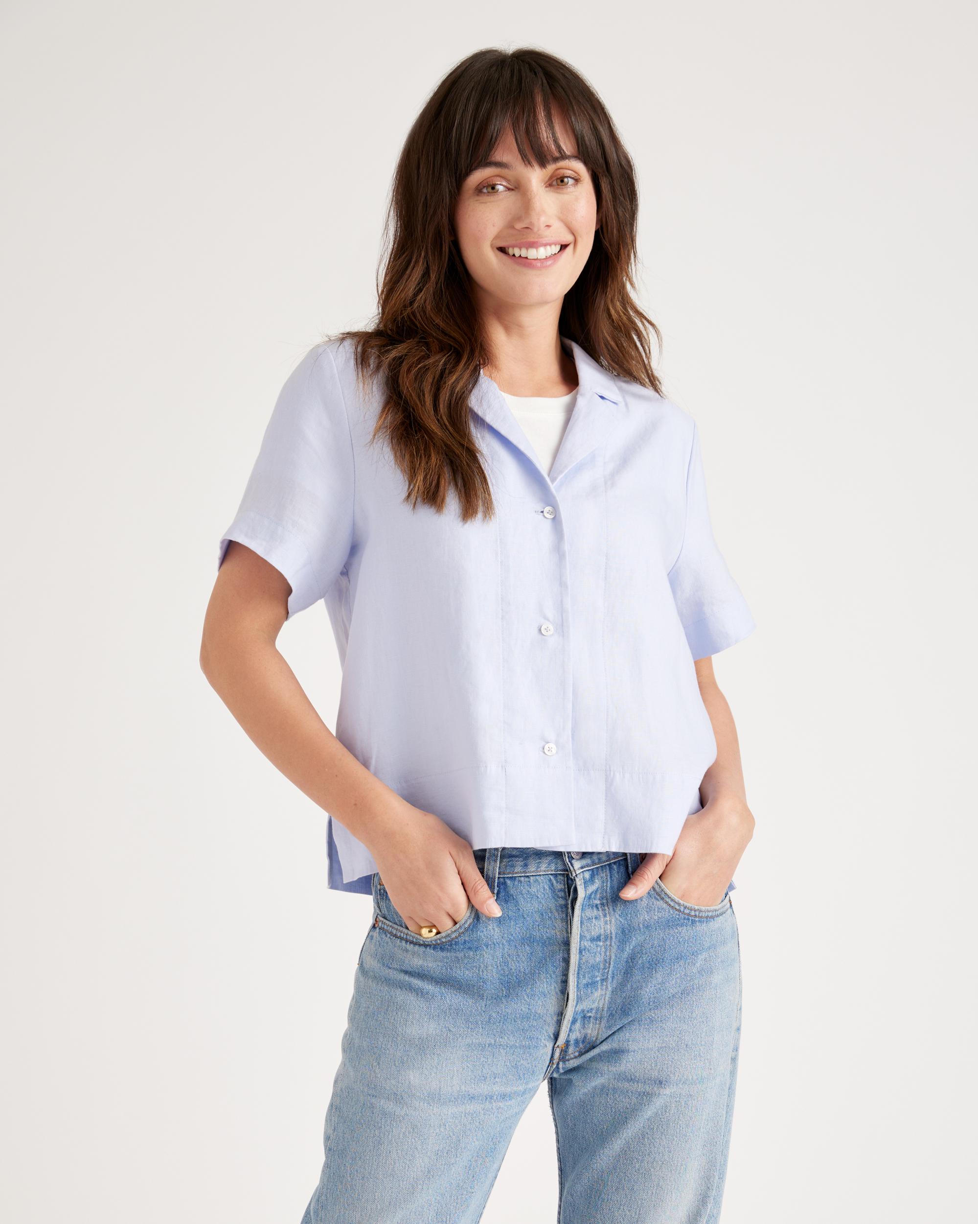 Quince | Women's Short Sleeve Shirt Size XL, Linen Product Image