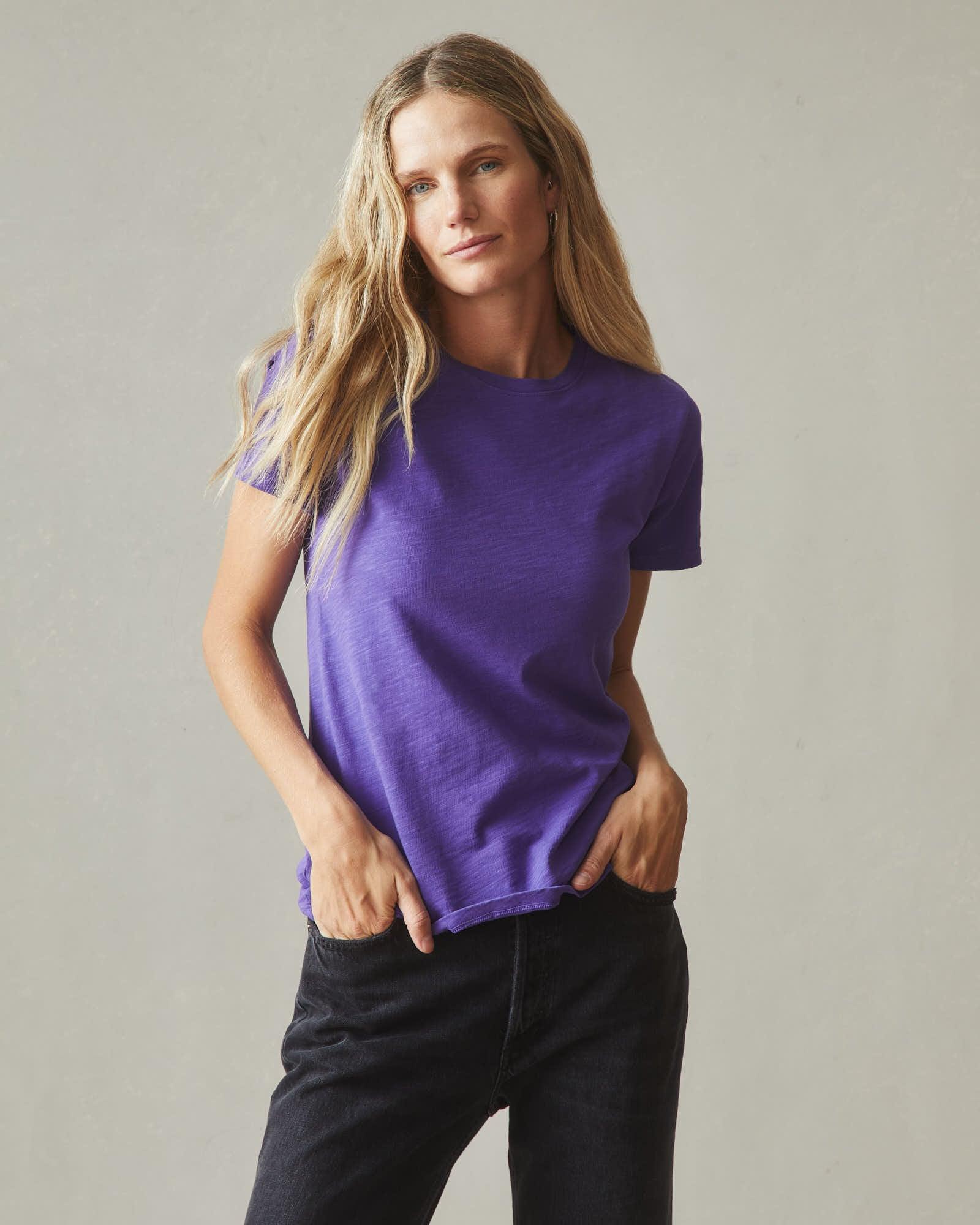 Women's Premium Slub Crew Tee - Ultra Violet Product Image