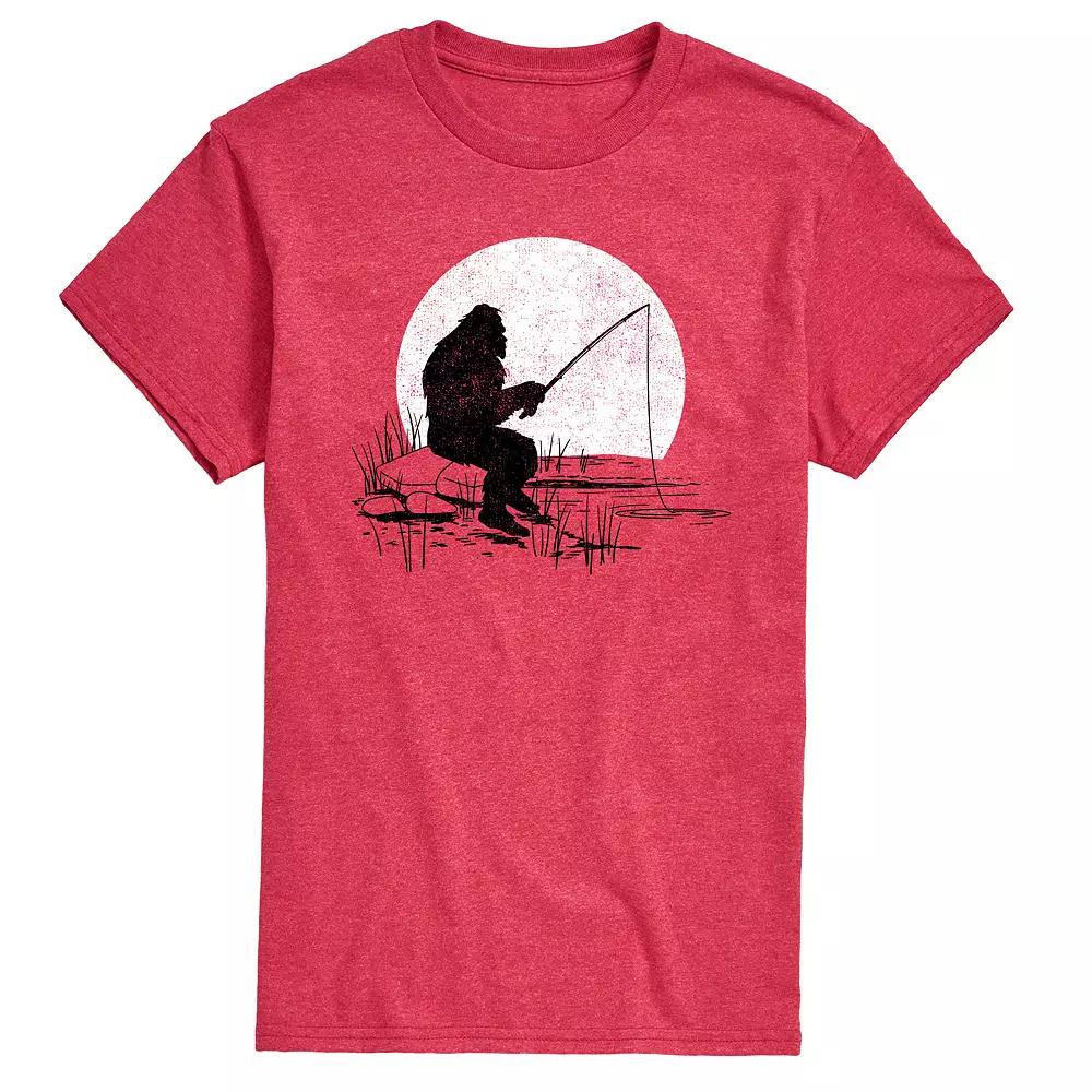 Men's Sasquatch Fishing Graphic Tee,  Product Image