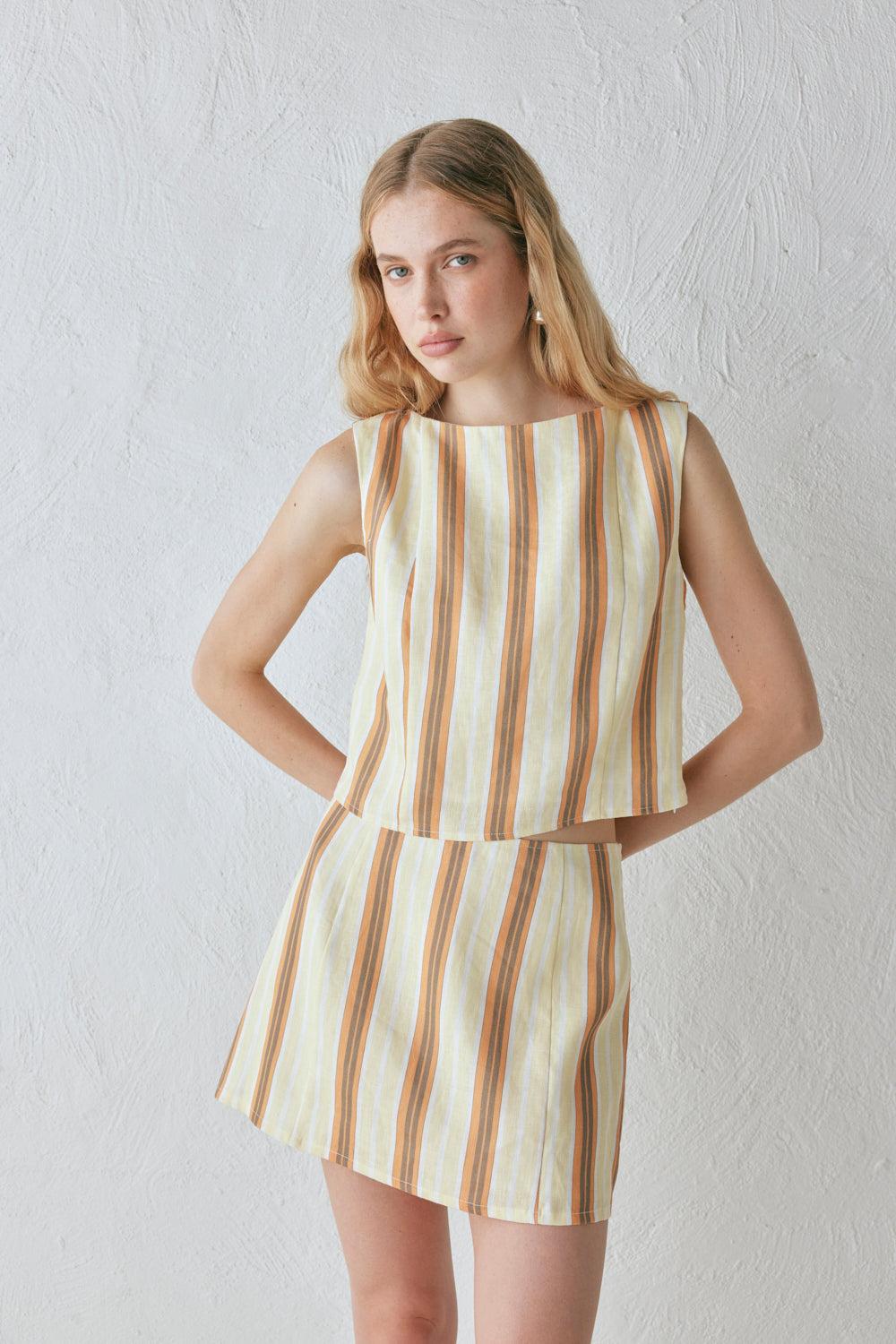 Ama Linen Top Stripe Product Image