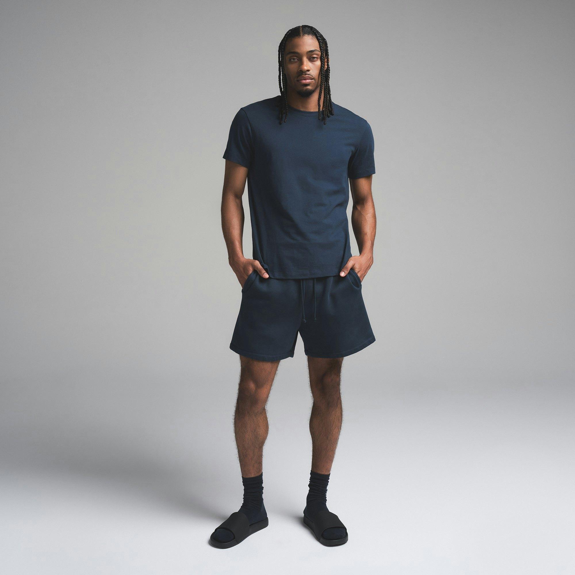 FLEECE LOUNGE MENS RELAXED SHORT | NAVY Product Image