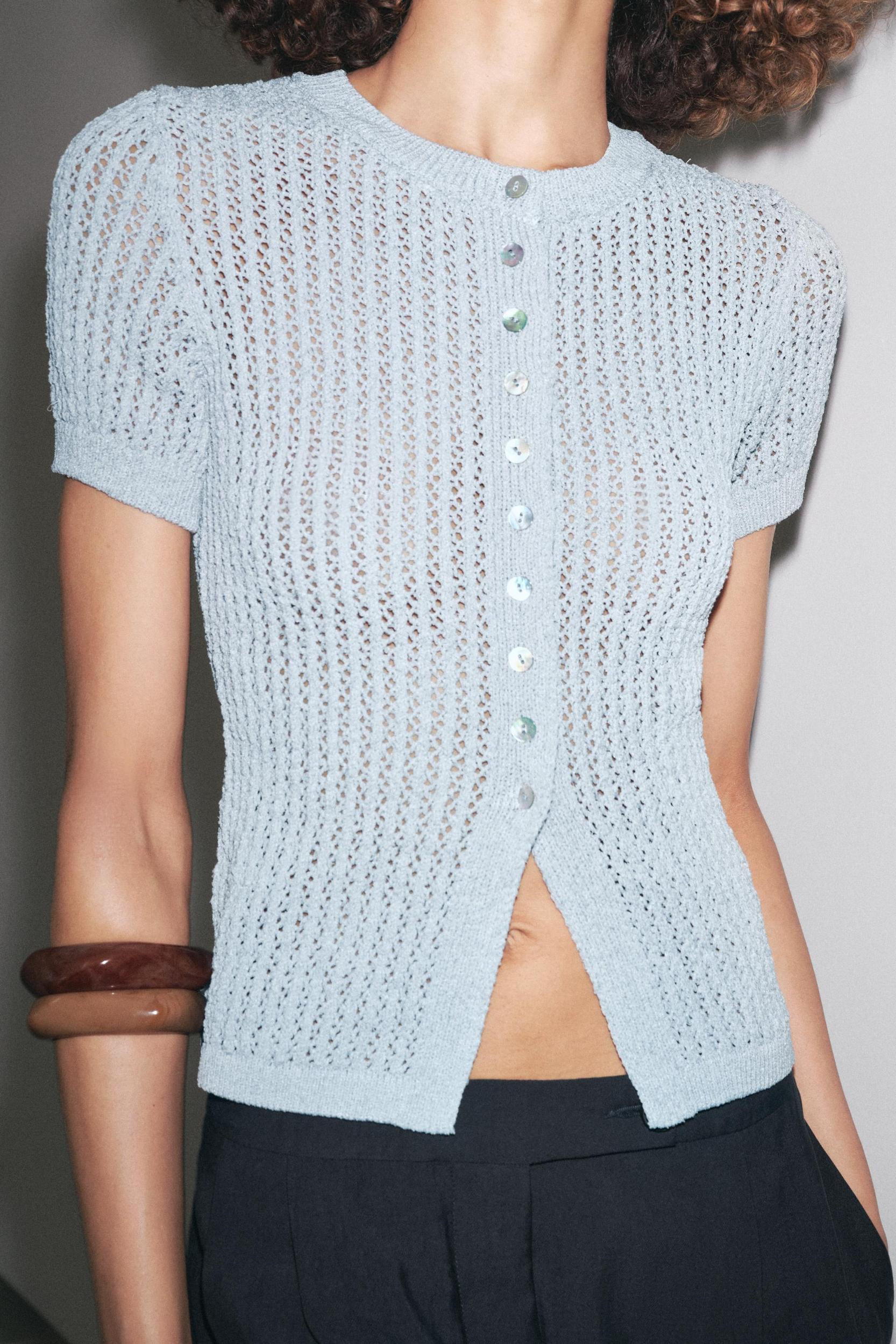 POINTELLE KNIT TOP Product Image