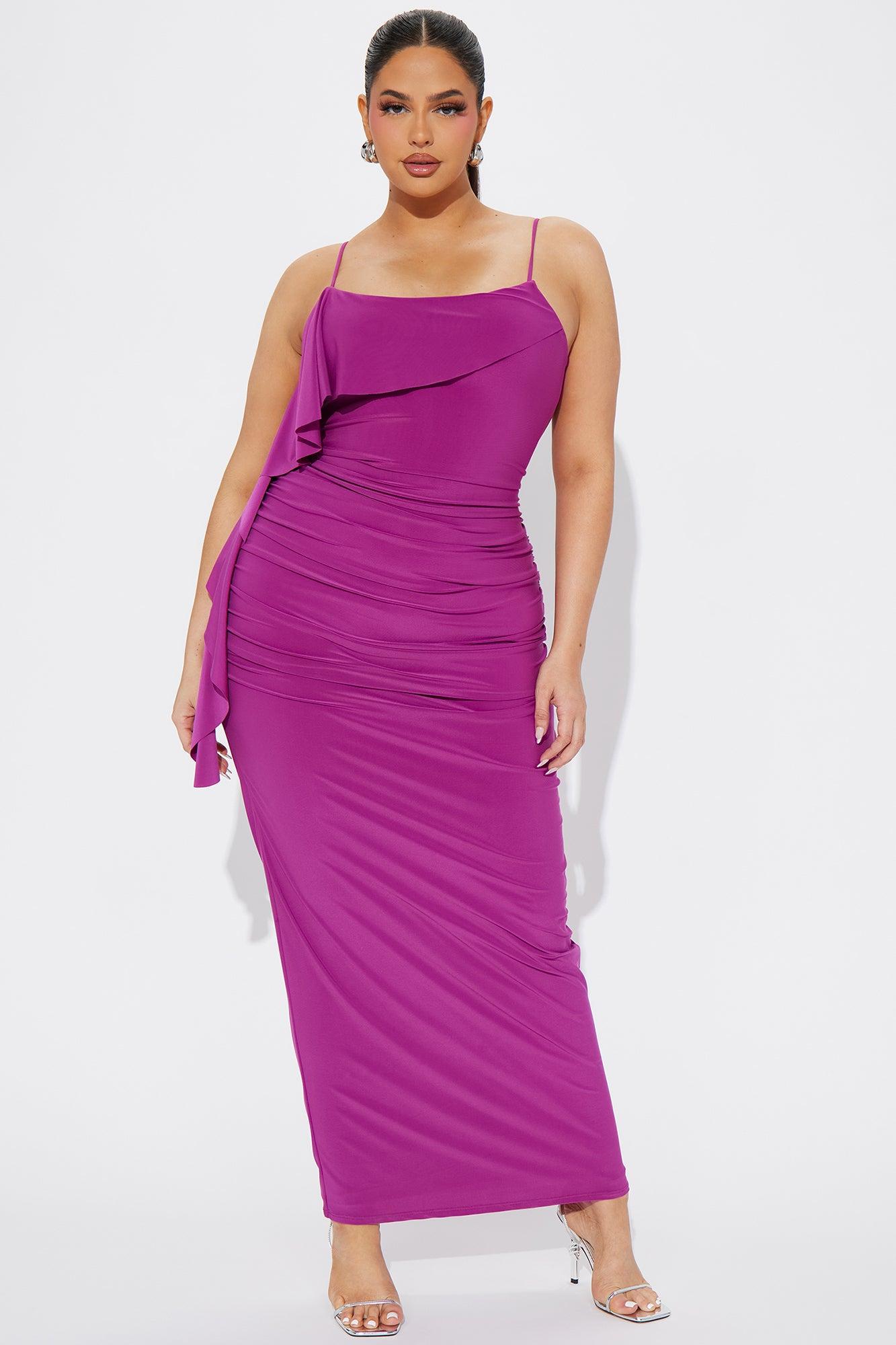 Calling My Name Maxi Dress - Magenta Product Image