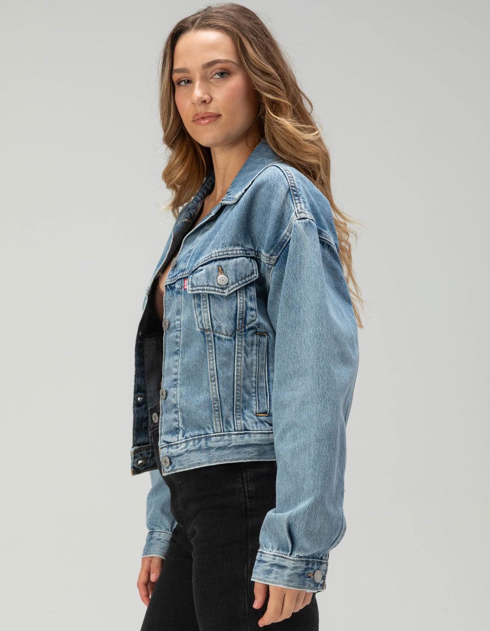 LEVI'S Premium '90s Womens Trucker Jacket - MEDIUM WASH Product Image
