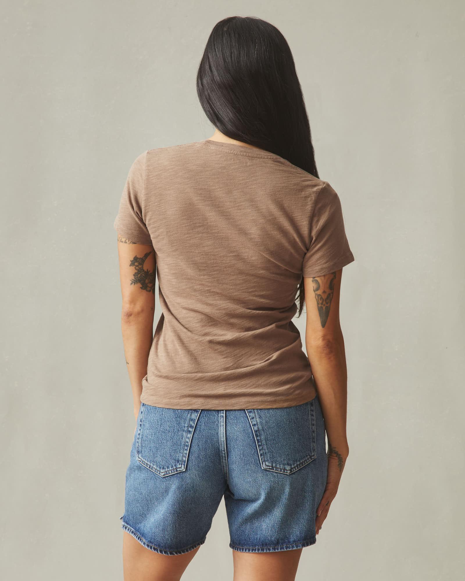 Women's Premium Slub Crew Tee - Pine Bark Product Image
