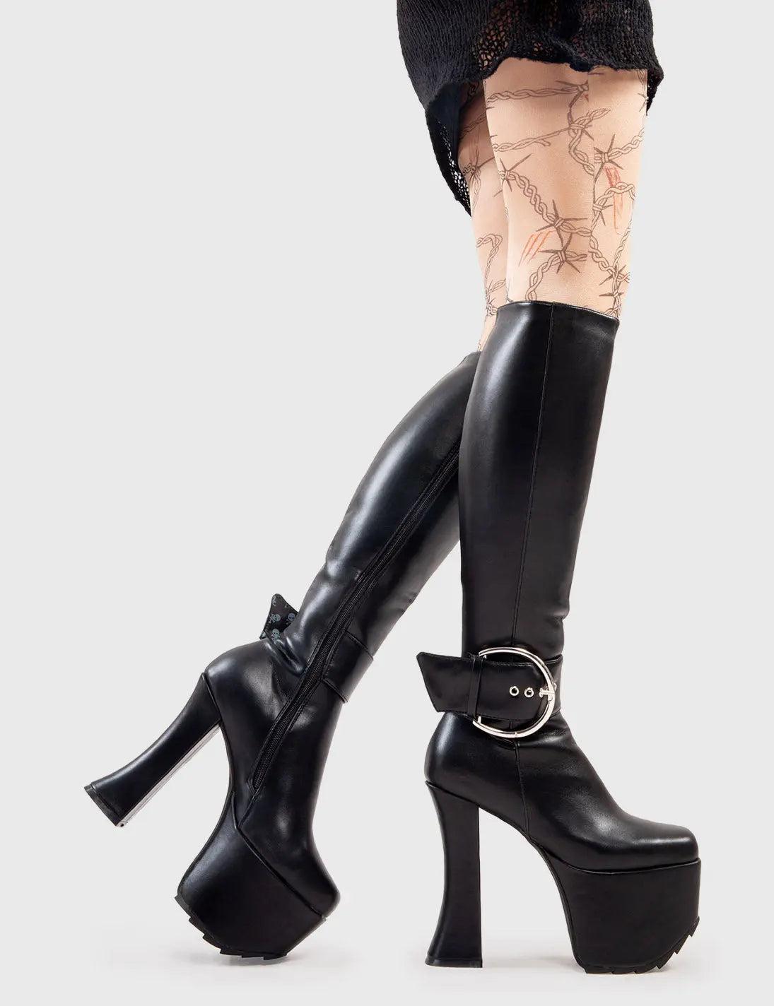Kick Start Platform Knee High Boots Product Image