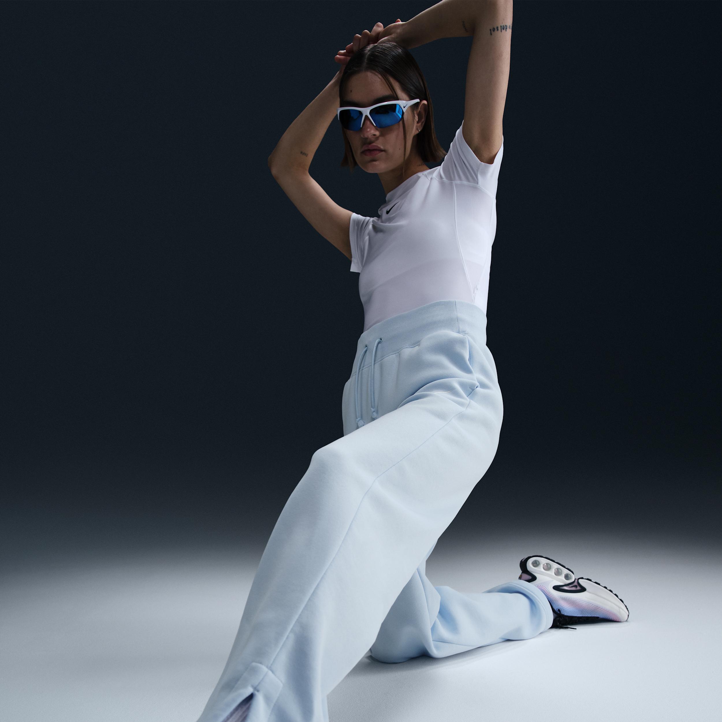 Womens Nike Sportswear Phoenix Fleece High-Waisted Wide-Leg Sweatpants | DQ5615-423 Product Image