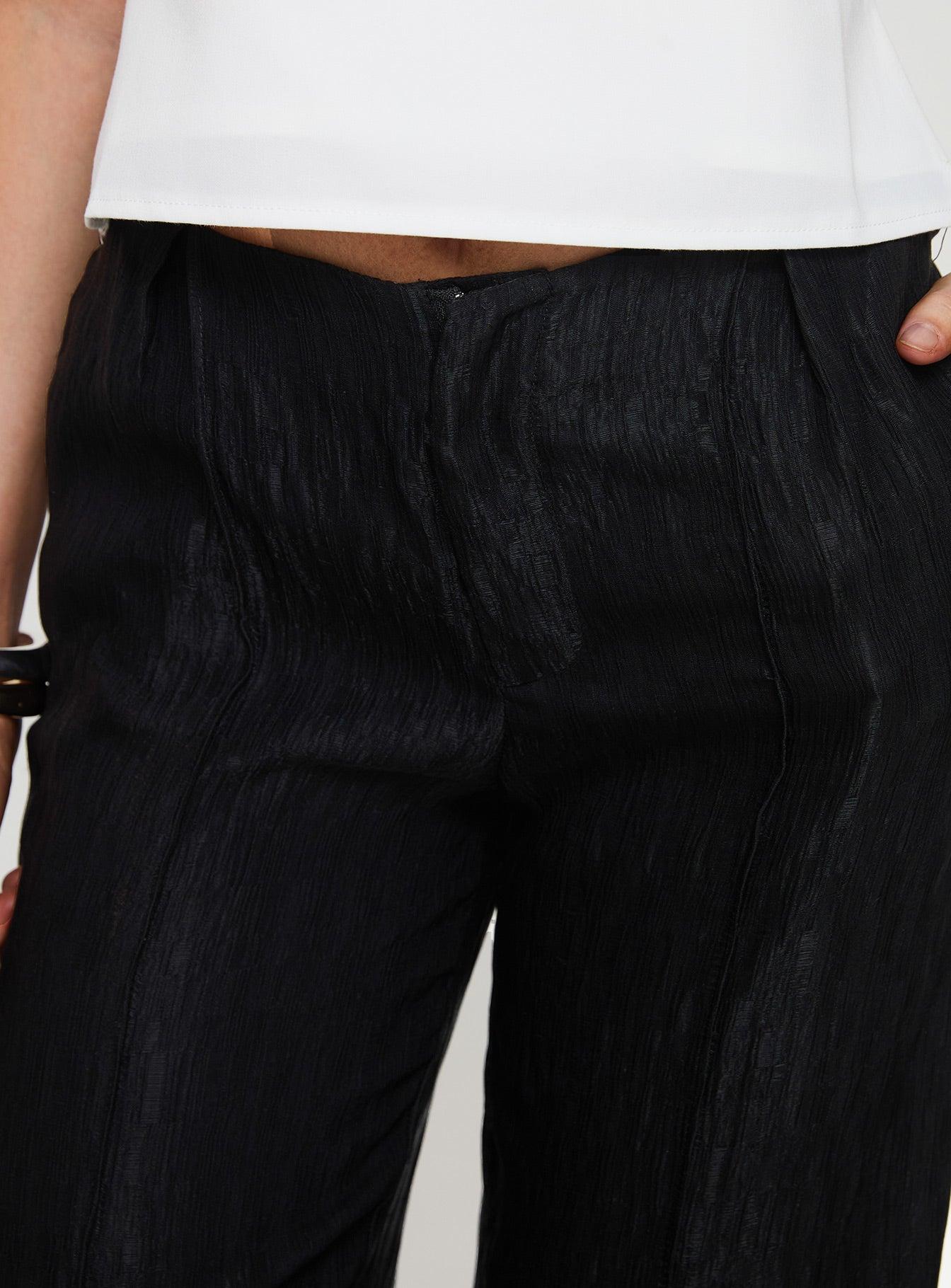 Bonnet Wide Leg Pants Black Product Image