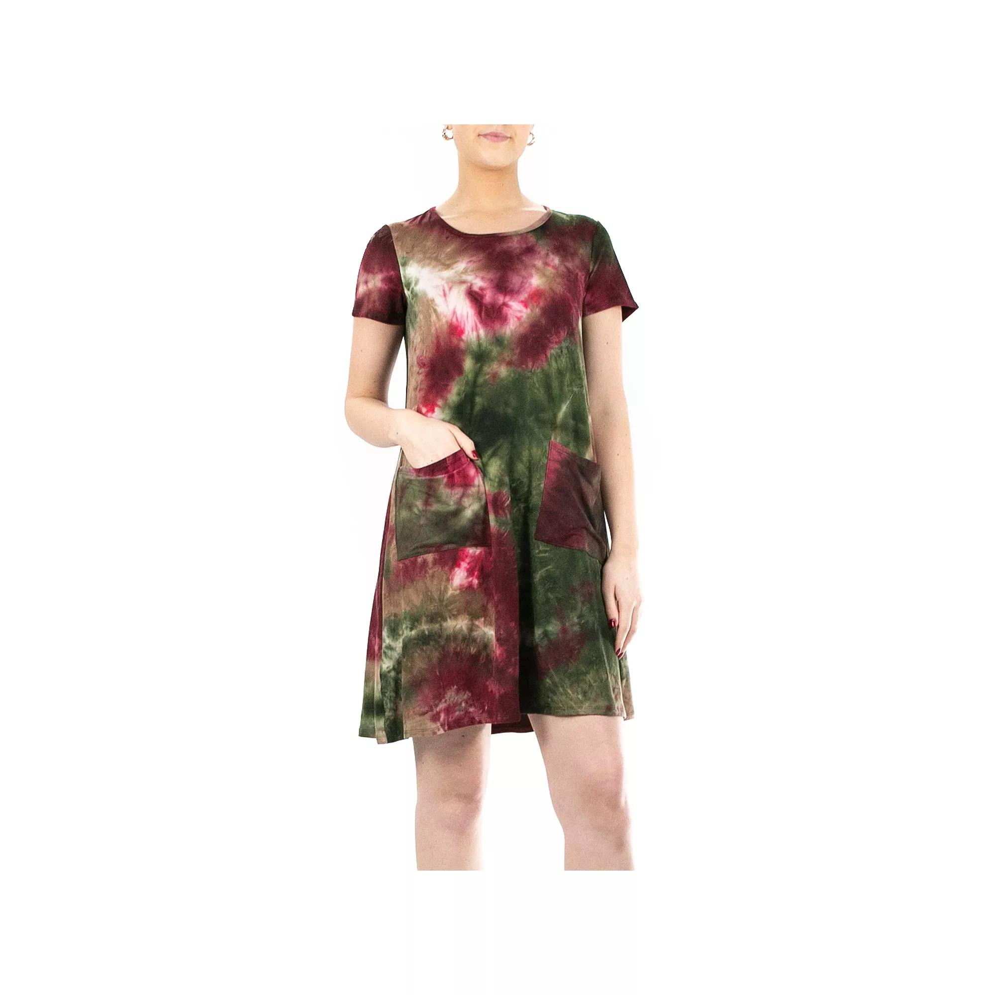 Womens Nina Leonard Print T-Shirt Dress Green Team Product Image