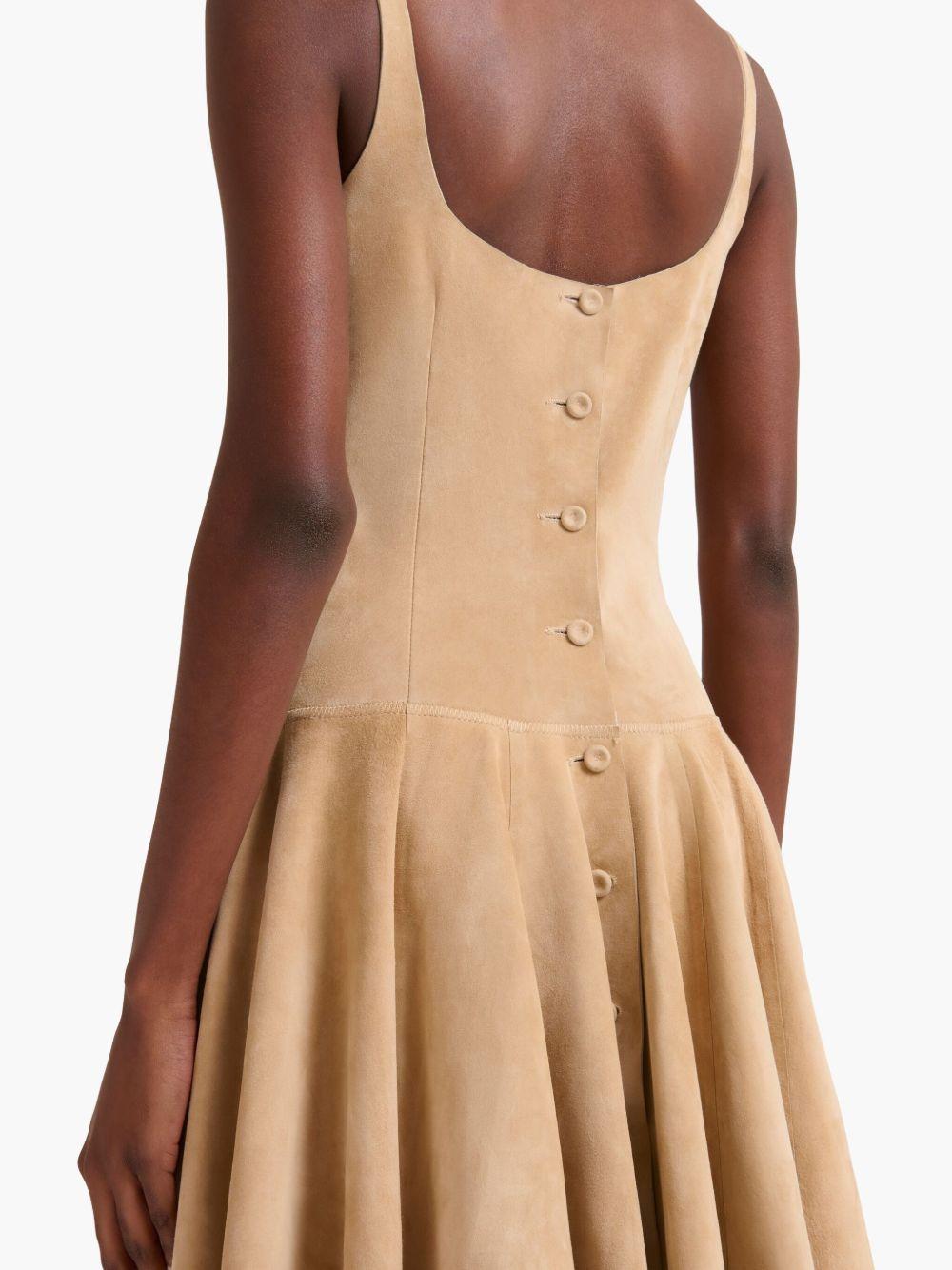 sleeveless A-line midi dress Product Image