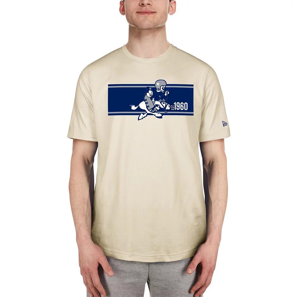 Men's New Era Cream Dallas Cowboys Third Down Big & Tall Historic T-Shirt,  Product Image