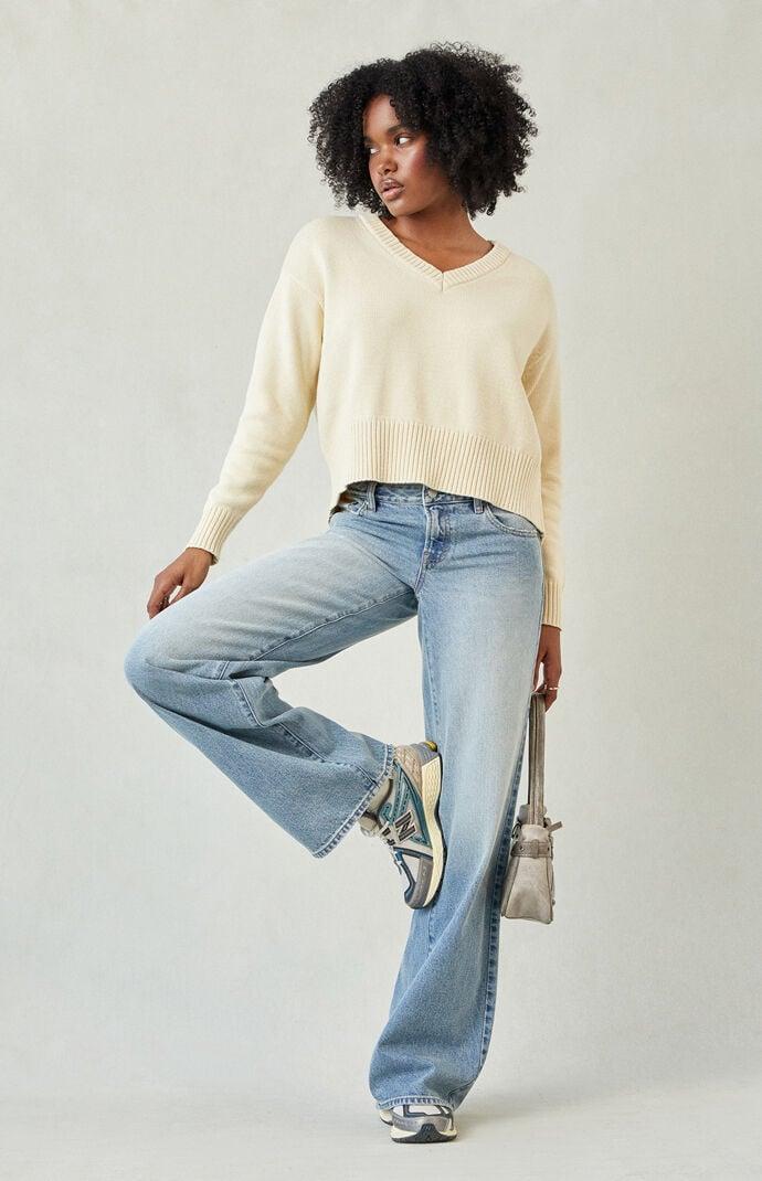 Casey Low Rise Baggy Jeans Light Blue Tinted Product Image