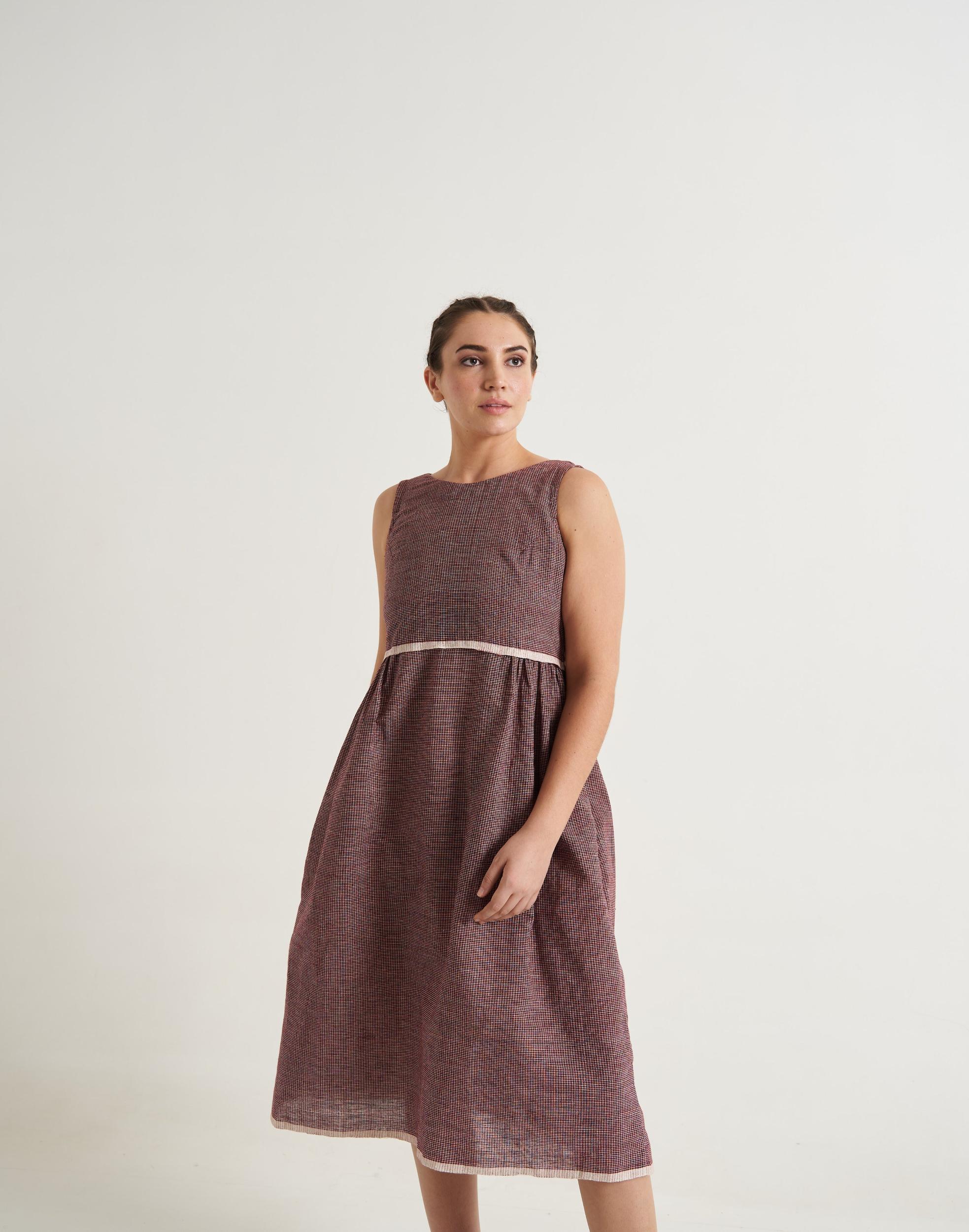 Checkered Midi Dress Product Image