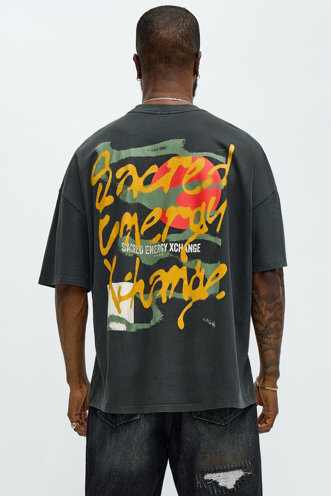 Secret Energy Xchange Short Sleeve Tee - Black Wash Male Product Image