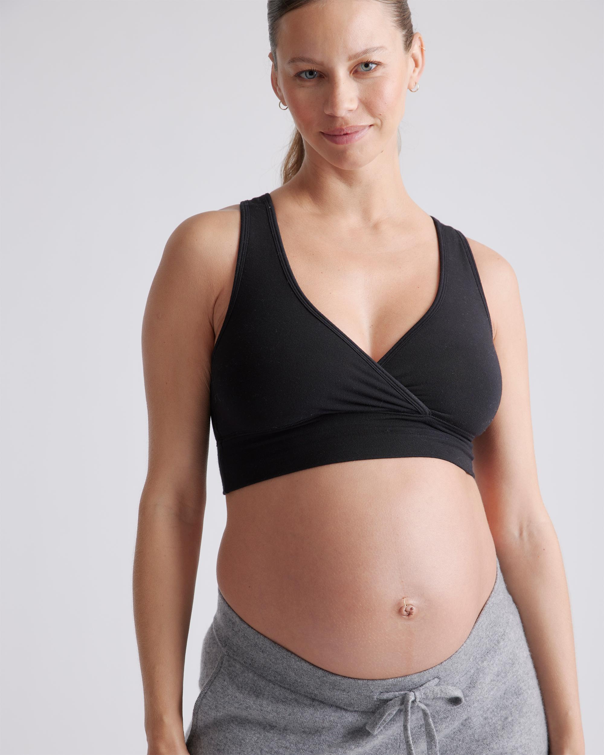 Quince | Women's French Terry Modal Maternity & Nursing Sleep Bra 2-Pack Bamboo Product Image