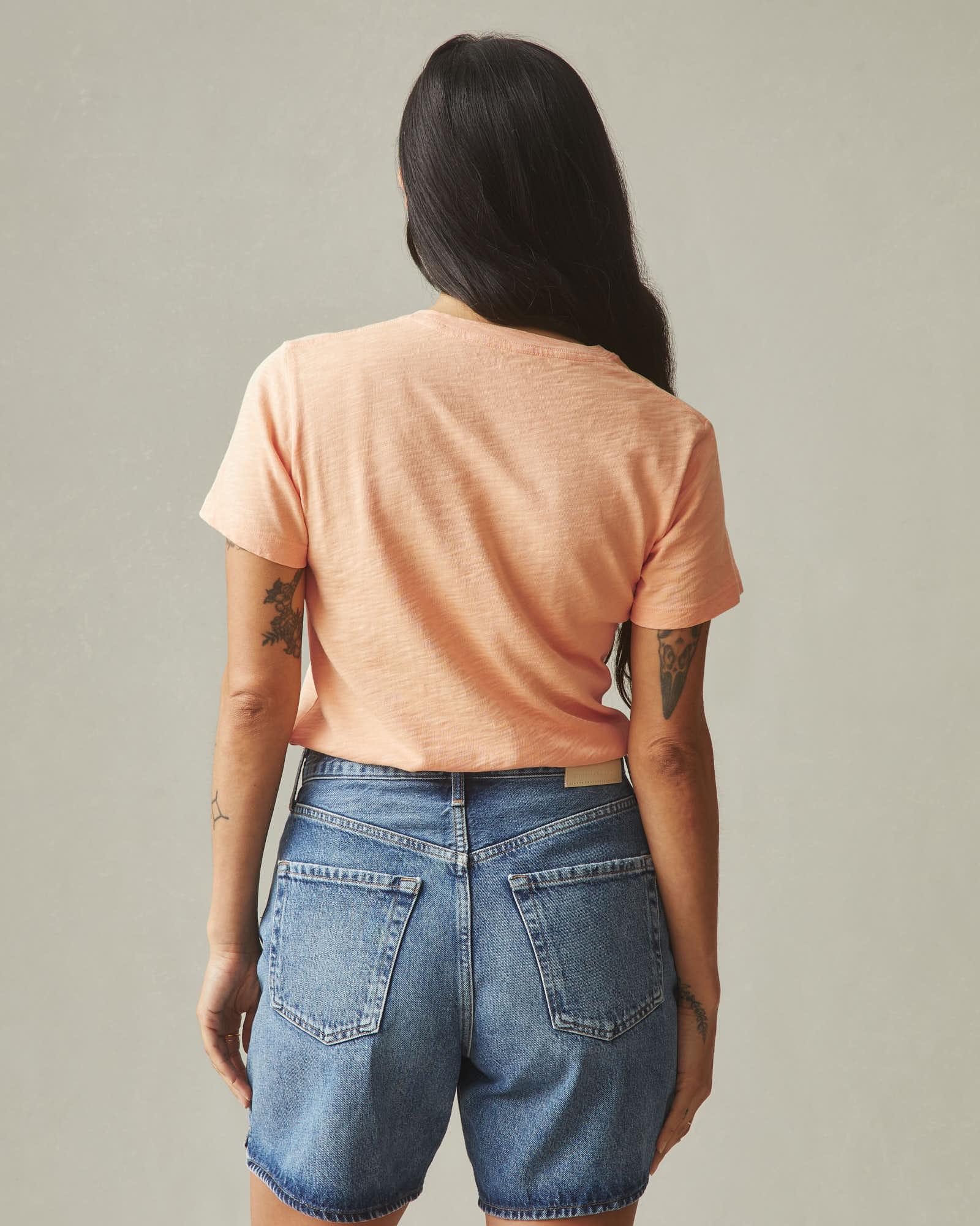 Women's Premium Slub Crew Tee - Peach Fuzz Female Product Image