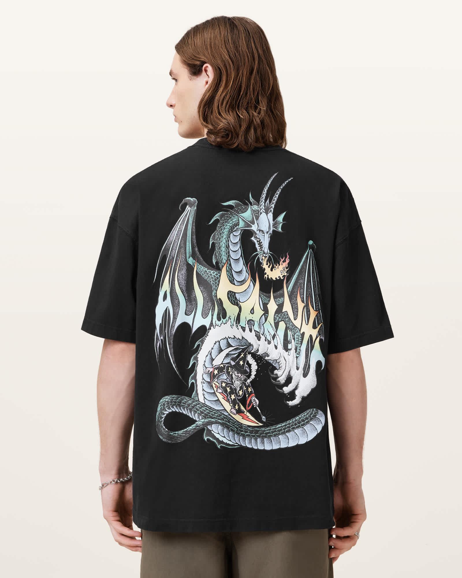 Dragon Wave Oversized Short Sleeve T-Shirt Product Image
