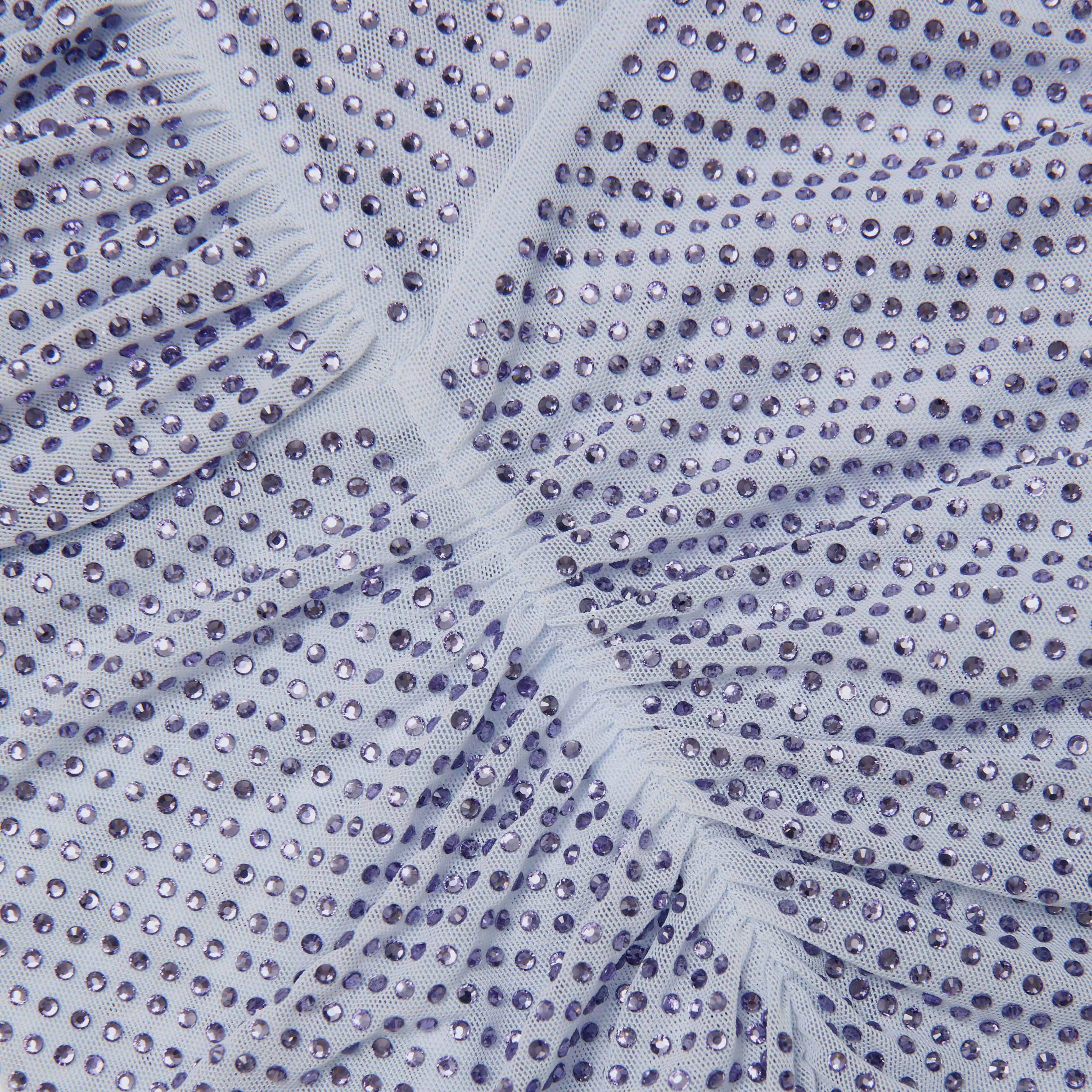 Pale Blue Rhinestone Top Product Image