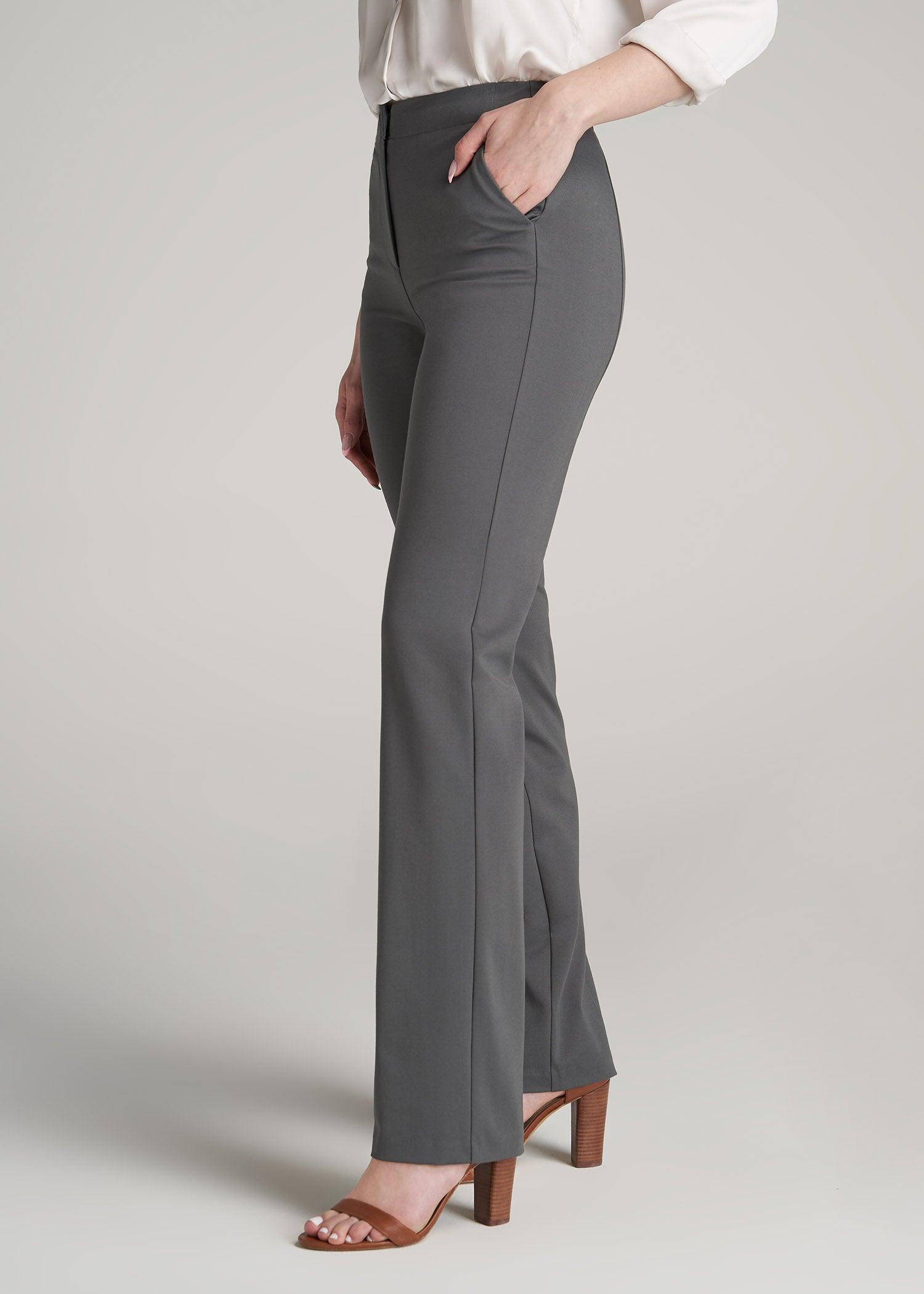Slim Straight Leg Dress Pants for Tall Women in Slate Female Product Image