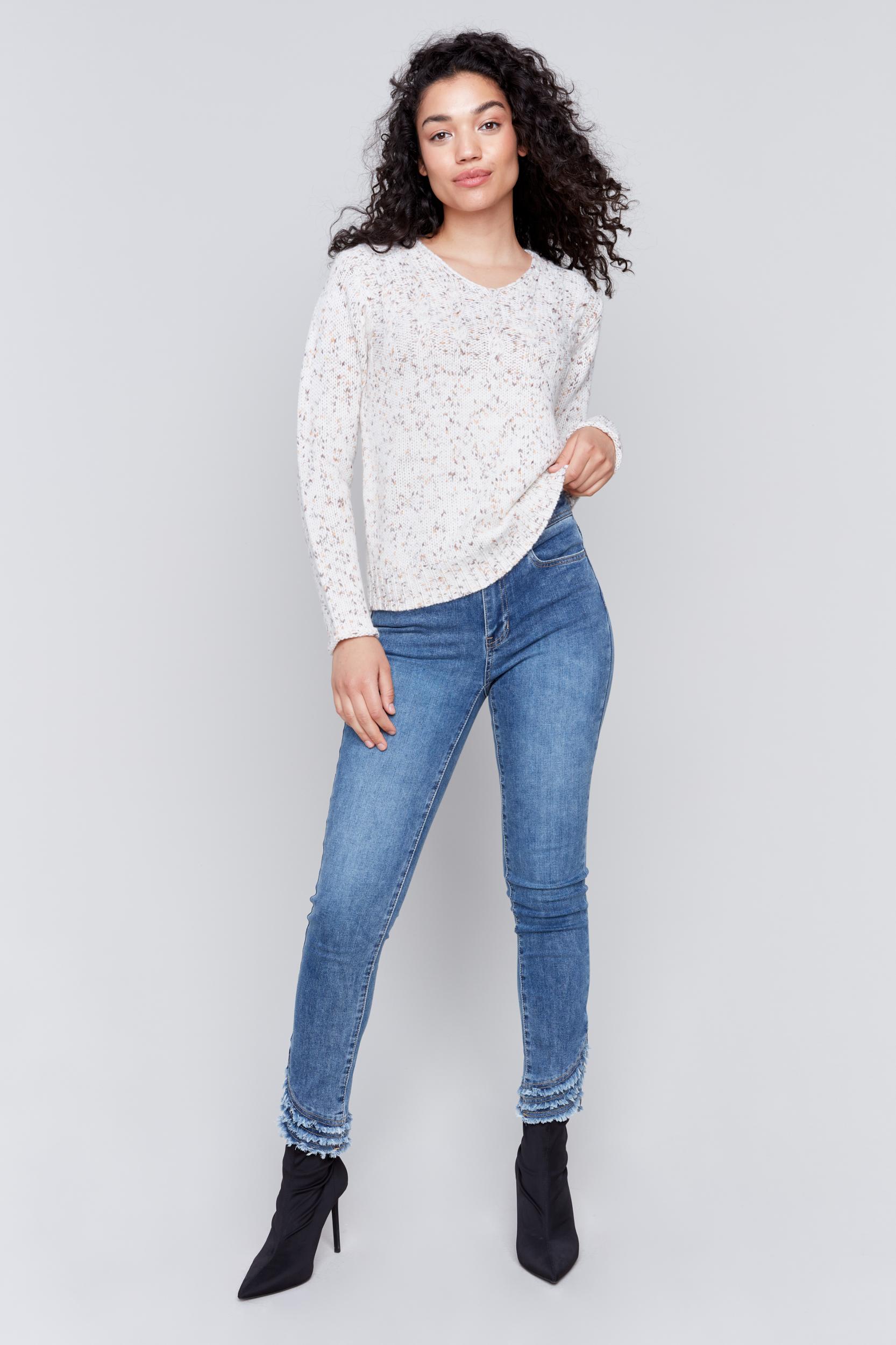 Long Sleeve V-Neck Sweater Product Image