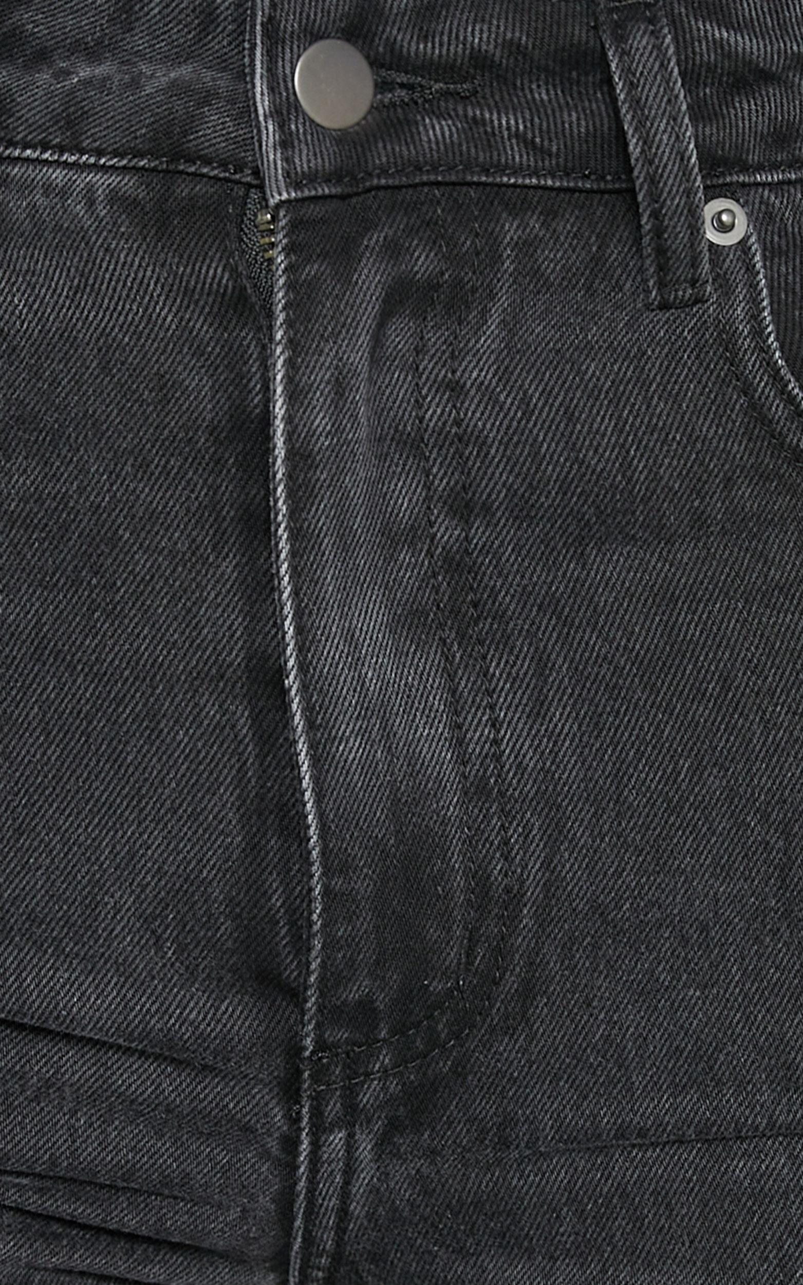 Dexter Jeans - High Waisted Straight Leg Denim Jeans in Washed Black Product Image