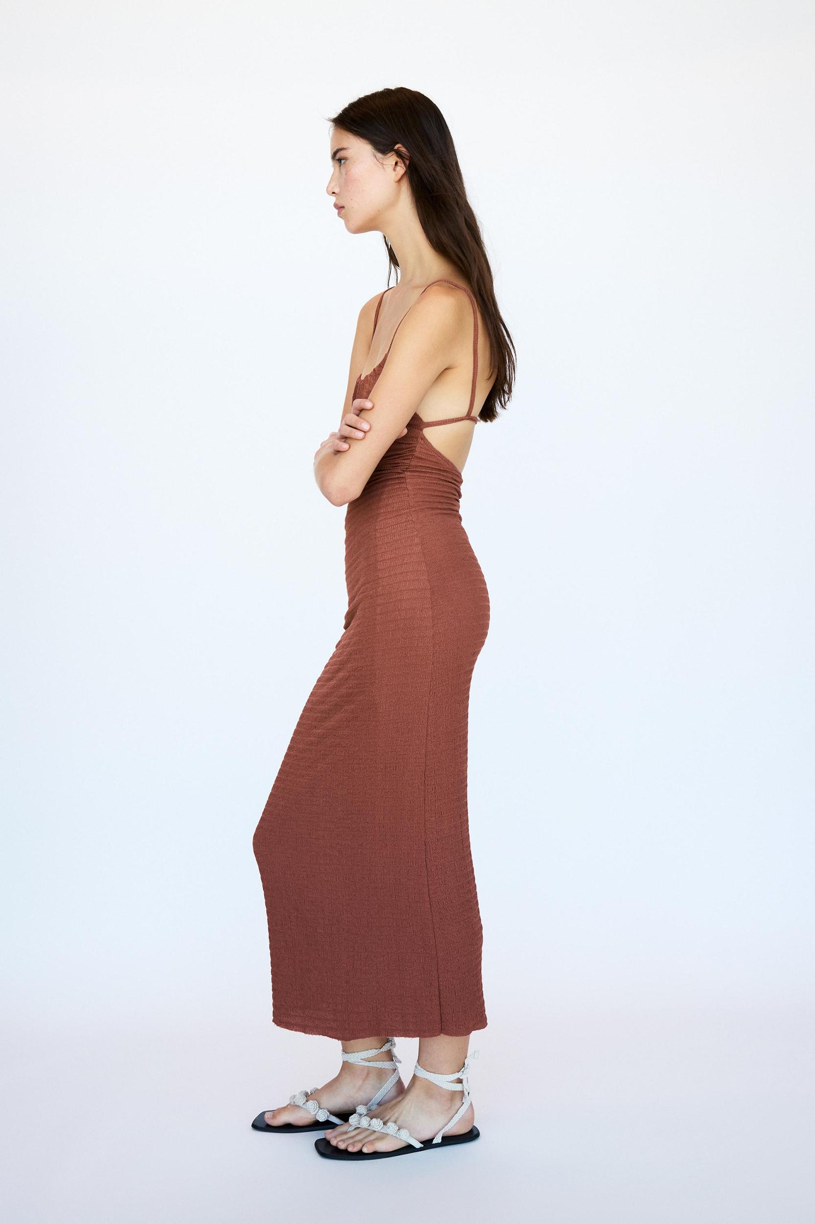 Crepe midi dress Product Image