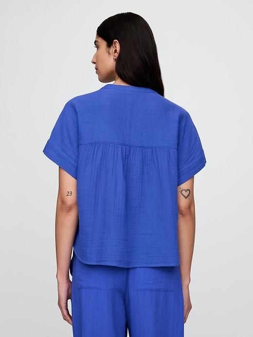 Crinkle Gauze Dolman Shirt Product Image