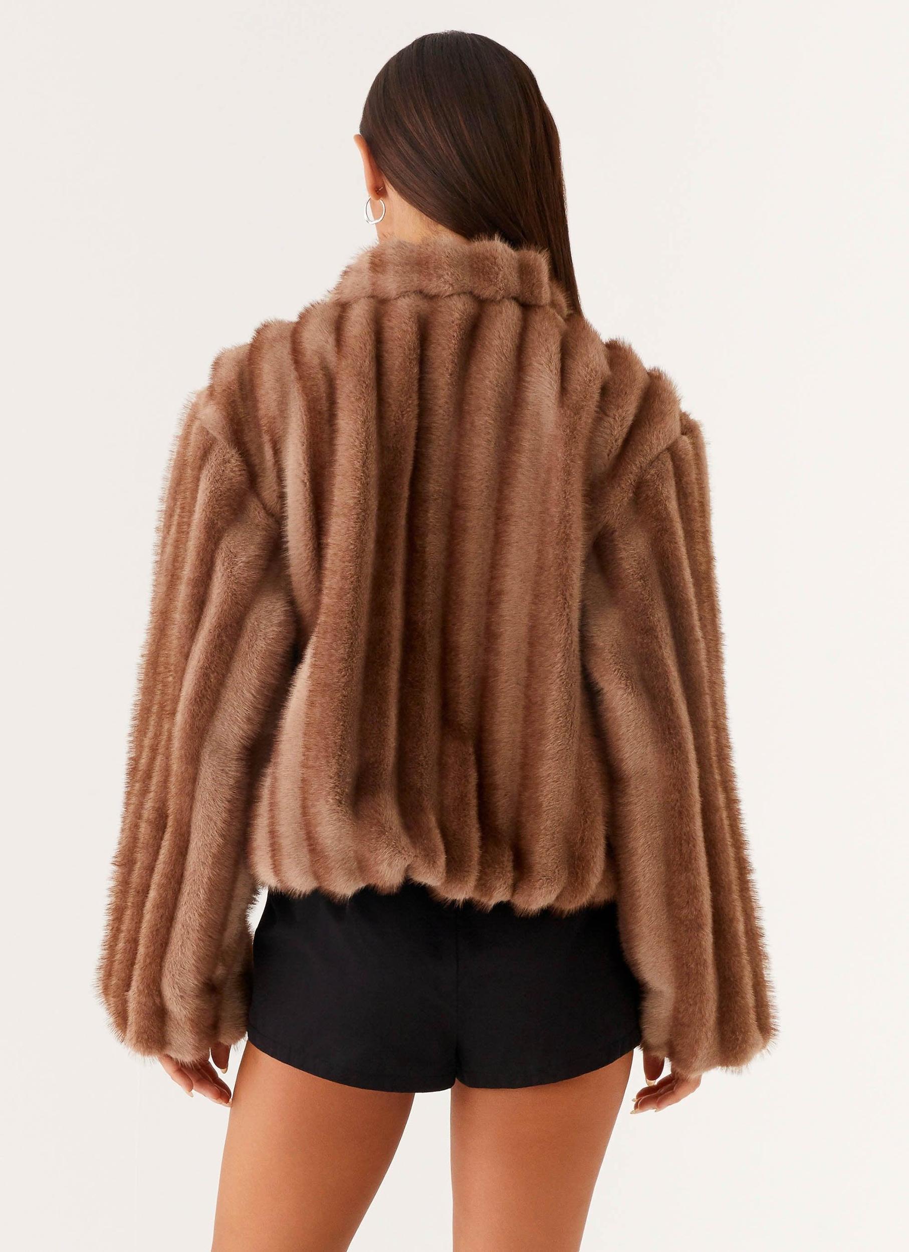 Naylor Faux Fur Jacket - Brown Product Image