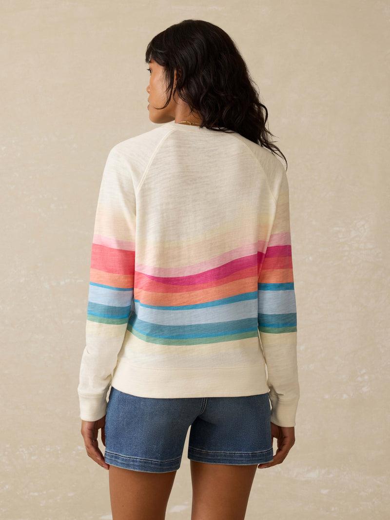 Sunwashed Slub Crewneck - Sun Spritz Soleil Female Product Image