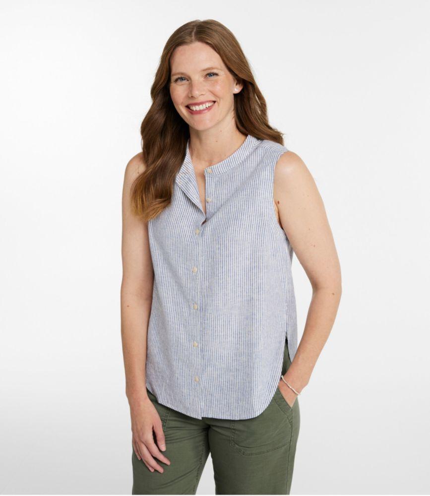 
                            
                                
                                    
                                
                            Women's Signature Linen-Blend Button-Front Shirt, Sleeveless
                         Product Image