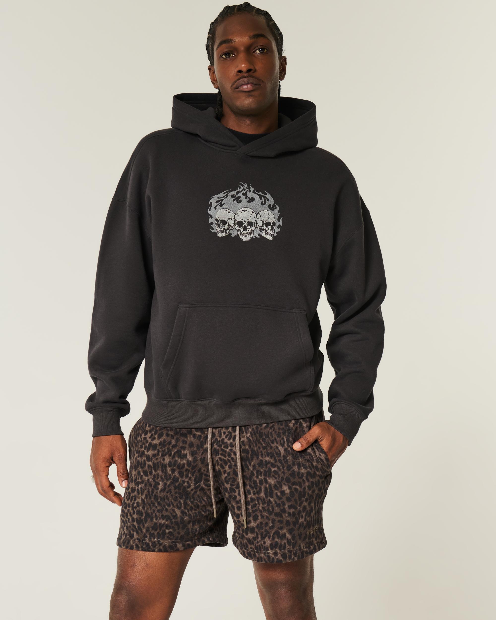 Mid-Thigh Loose Fleece Shorts Product Image