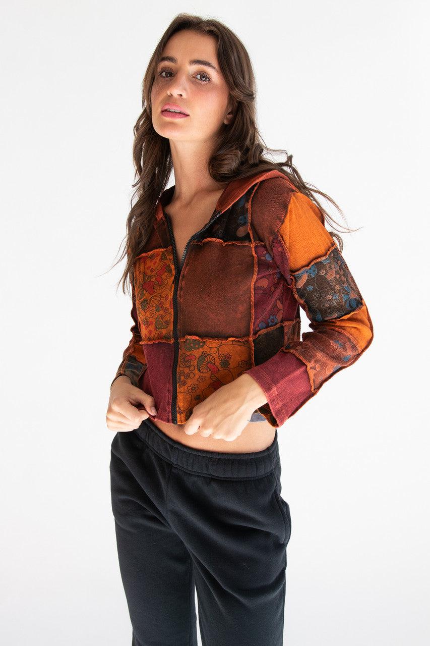 Mushroom Patchwork Hoodie Product Image