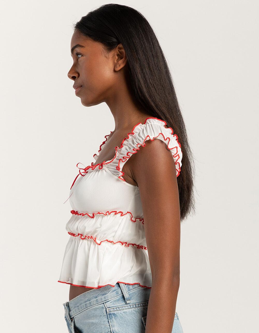 FULL TILT Tier Womens Tank Top - OFF WHITE Product Image