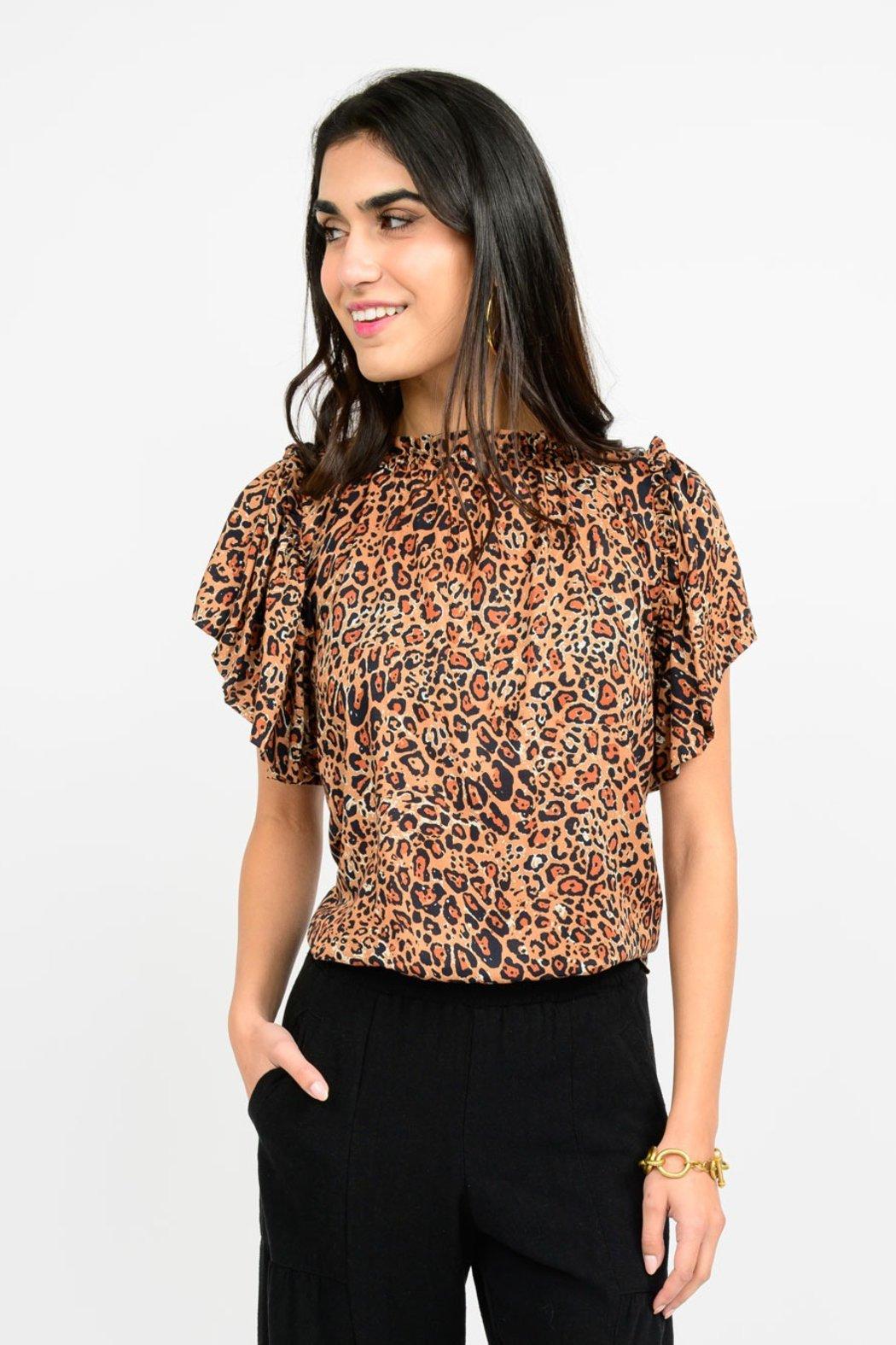 Leopard Flounce Top Product Image