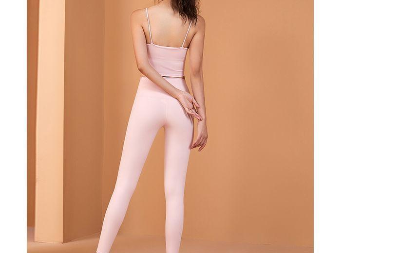 High Waist Plain Sports Leggings Product Image