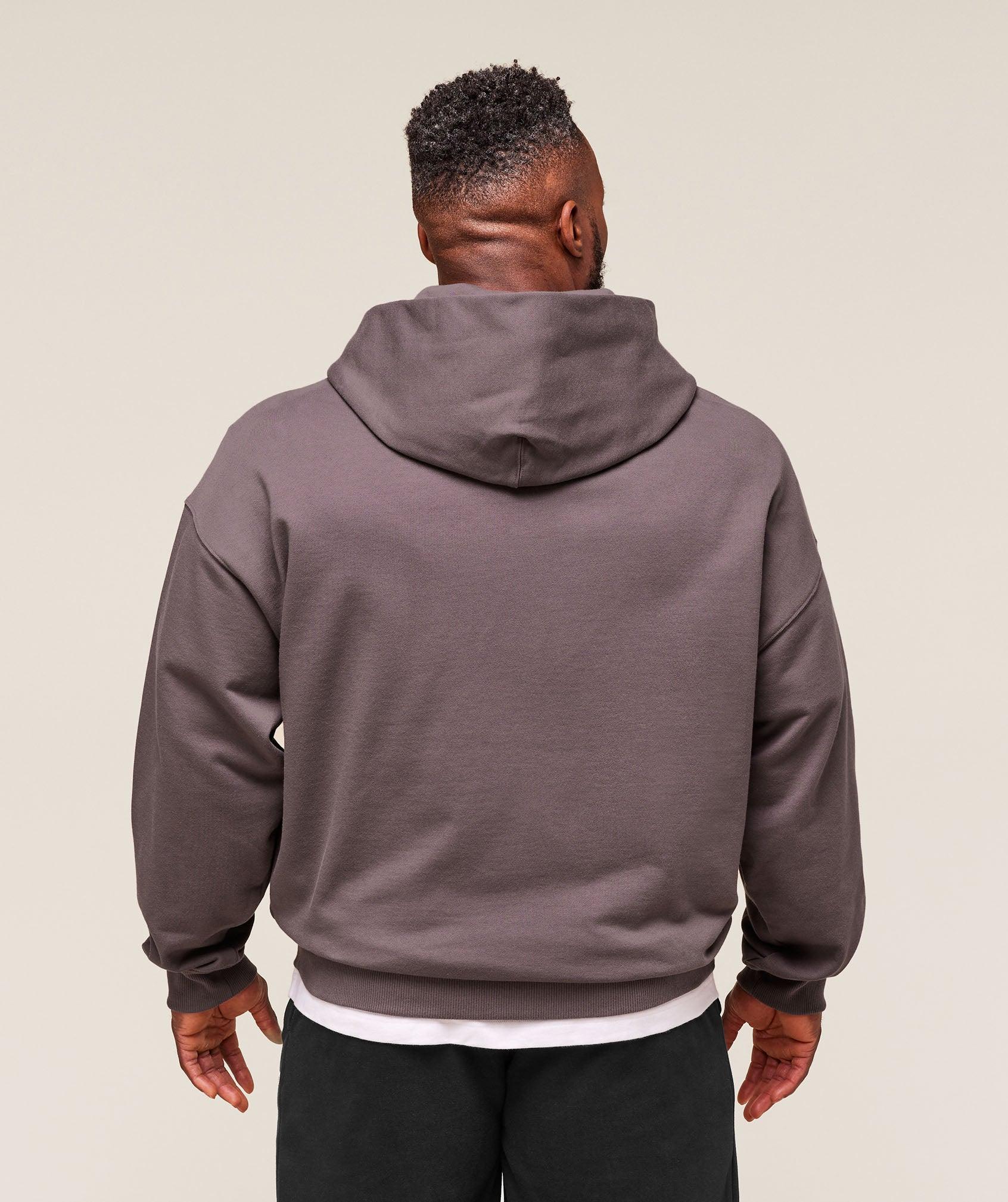 Gymshark Authentic Apparel Zip Up Hoodie - Brushed Purple Male Product Image