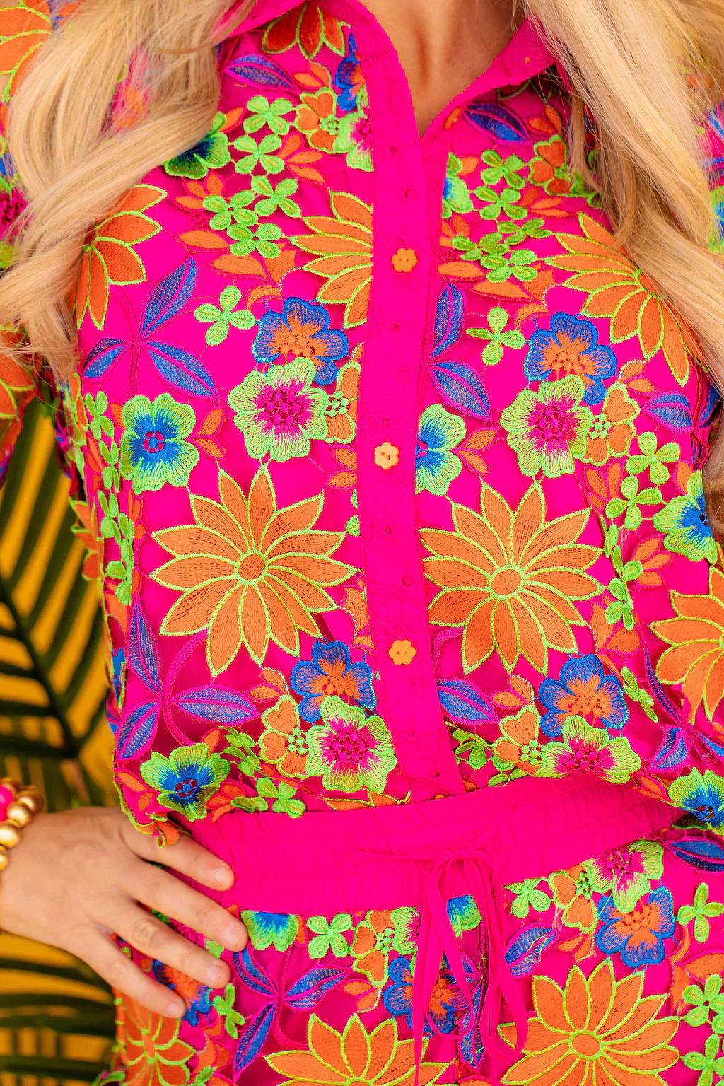 Malibu Lounge Button Down Top Product Image