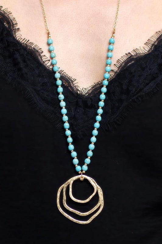 Multi Circle Long Necklace Product Image
